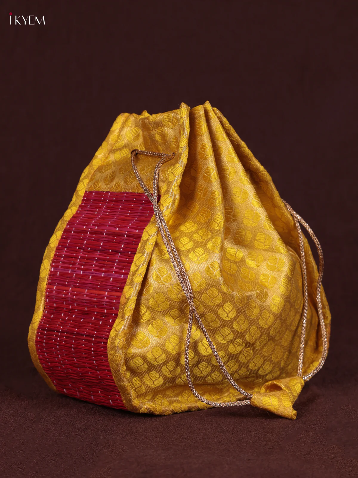 Korai Bag Red & Yellow - Potli - (10×10) - KEB24029