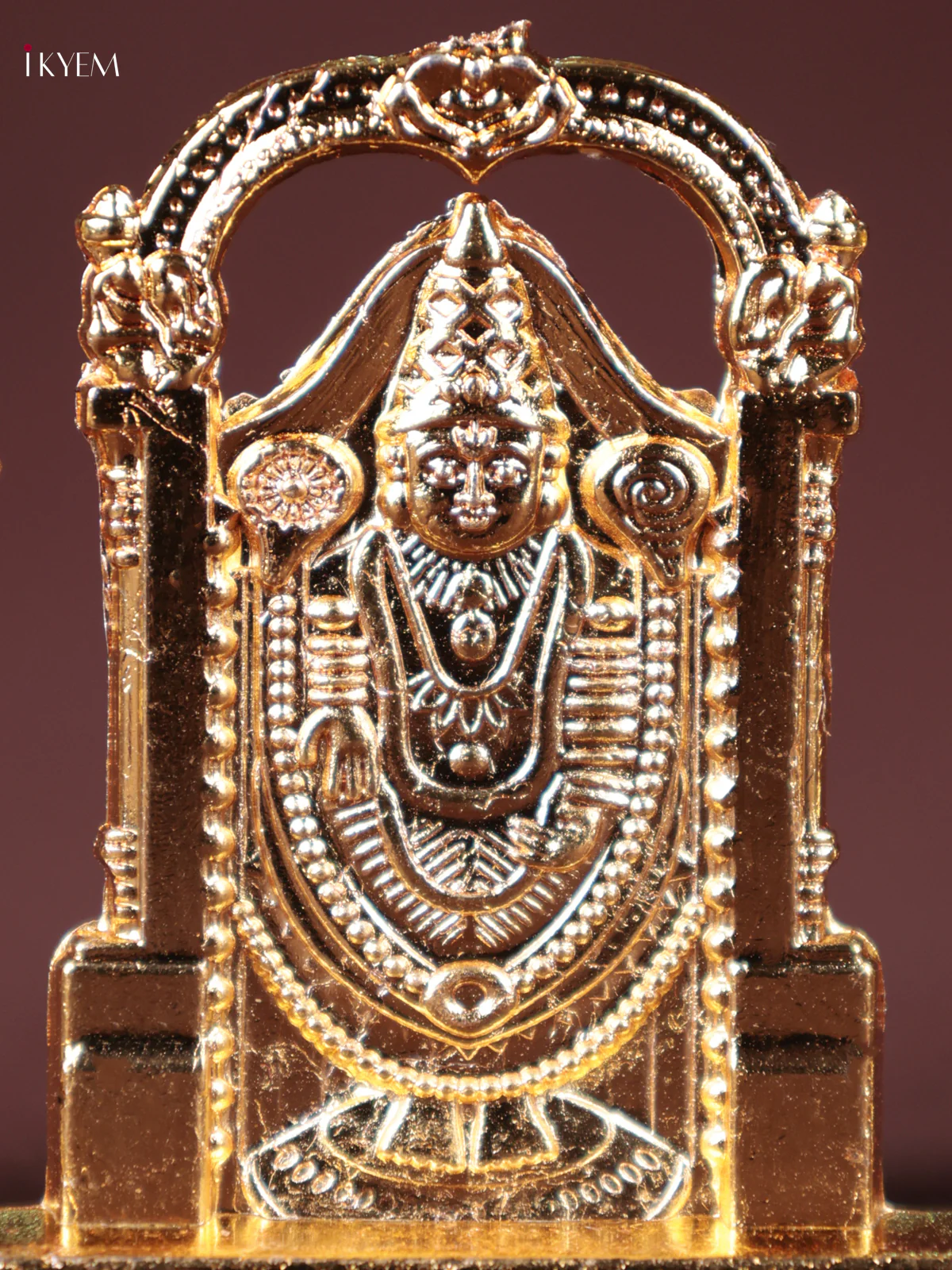 Gold plated Balaji Sangu chakram Stand - Image 2