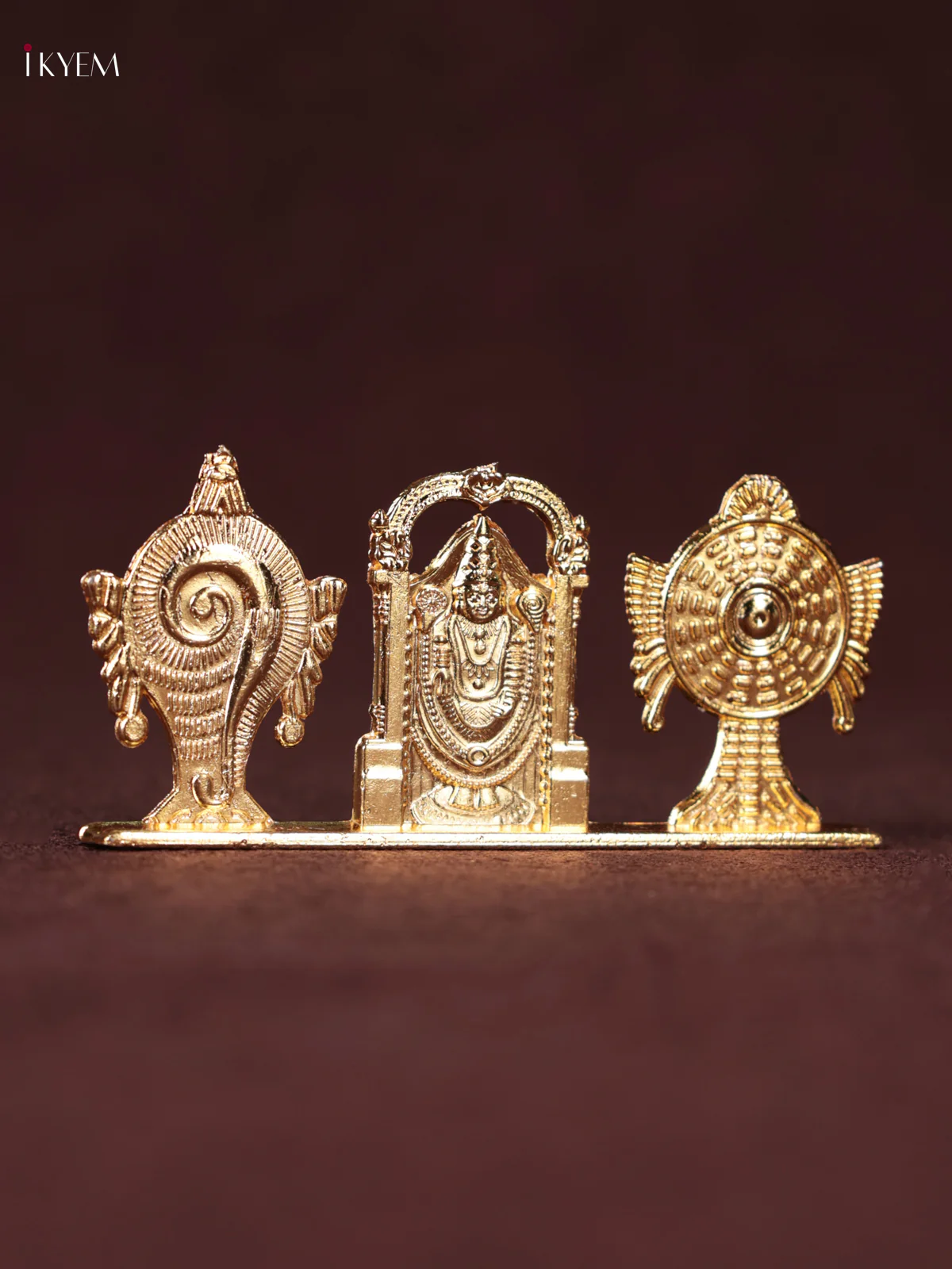 Gold plated Balaji Sangu chakram Stand - Image 3