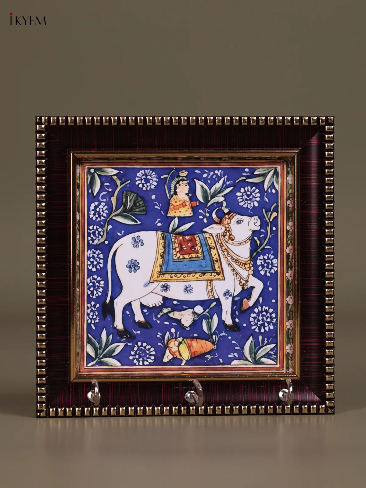 Digital Printed Photoframe /Key Hangers - Cow - blue - KEB25022