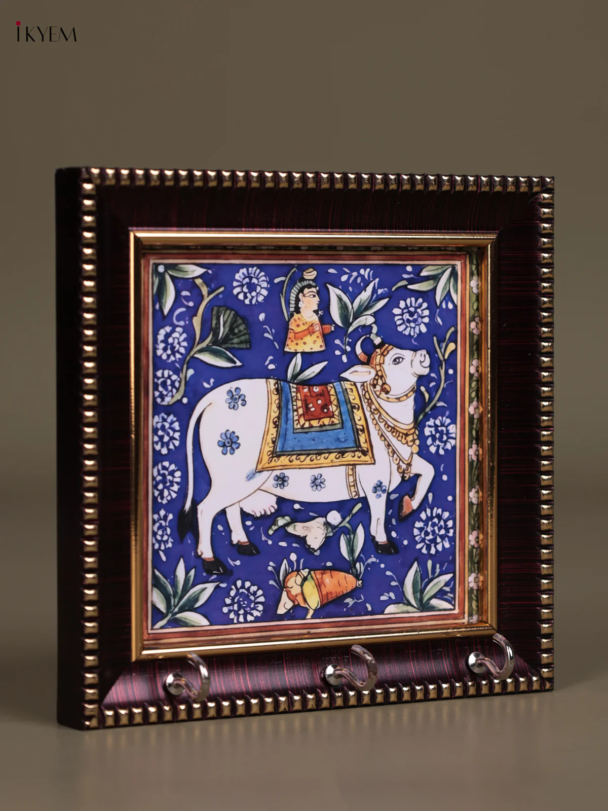 Digital Printed Photoframe /Key Hangers - Cow - blue - KEB25022 - Image 3