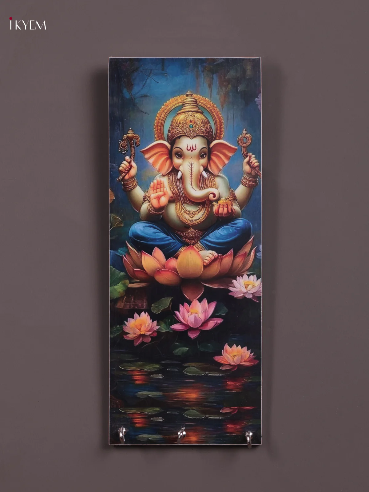 Key Hanger - Ganesha&Lotus (10X4)