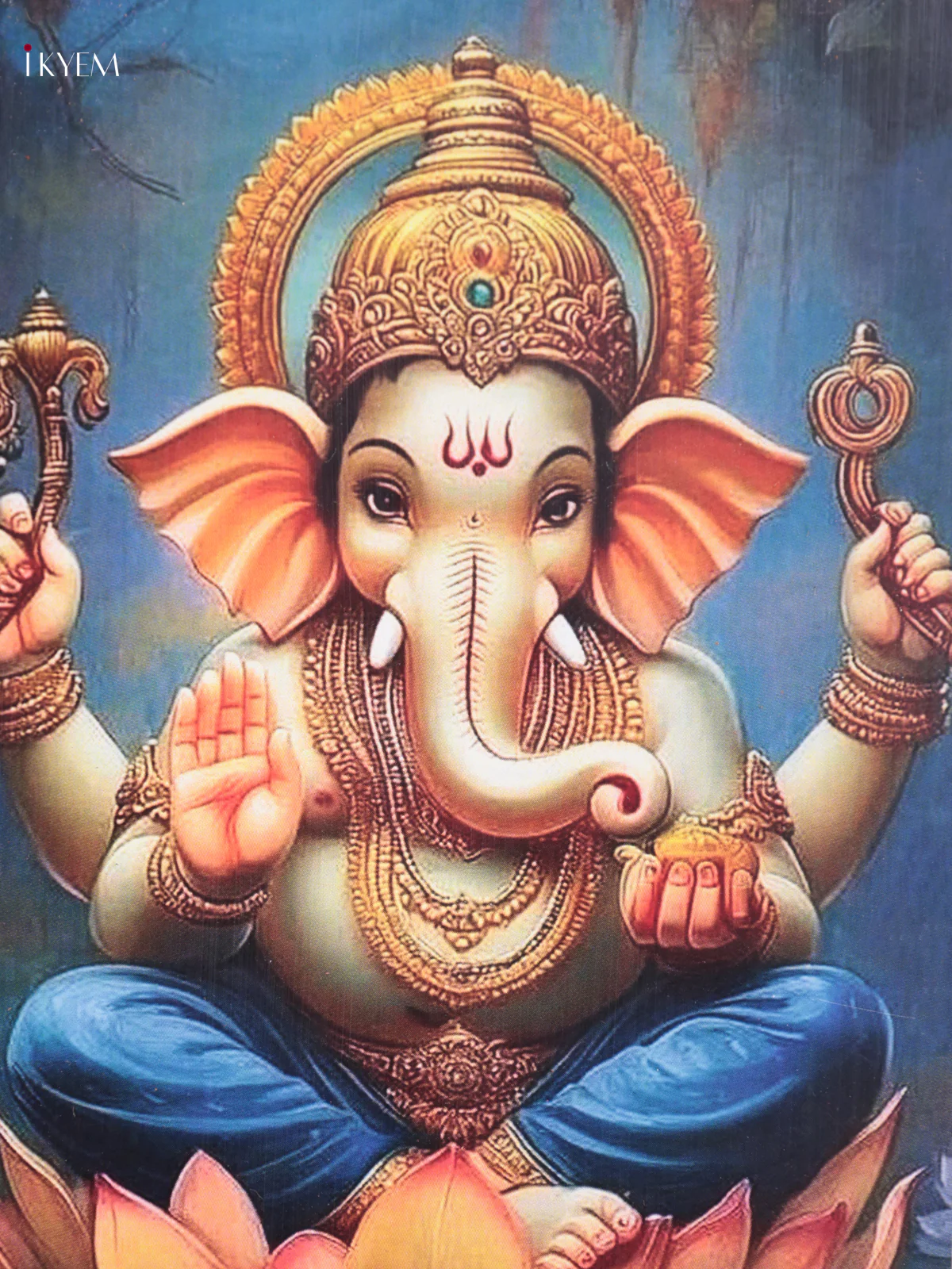 Key Hanger - Ganesha&Lotus (10X4) - Image 2