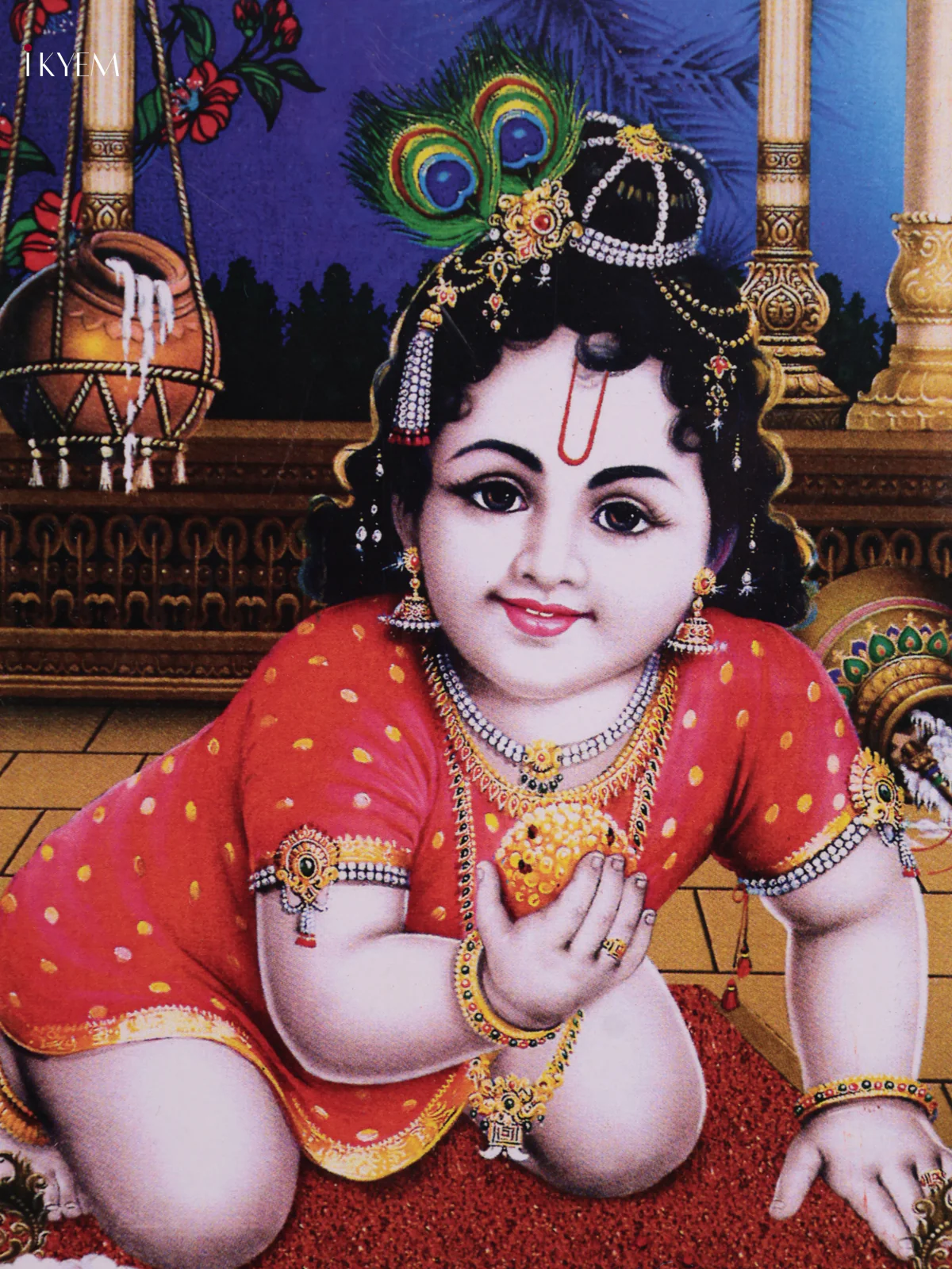Key Hanger - Laddu Krishna (10X4) - Image 2