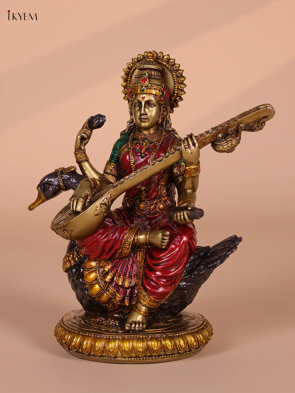 Handicrafts Resin Saraswathi Statue - Image 2