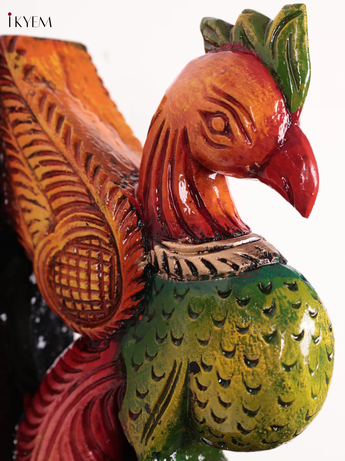 Wooden Hand Carved Painted - Parrot Wall Bracket Set OF - 2 (12×6) - Image 2