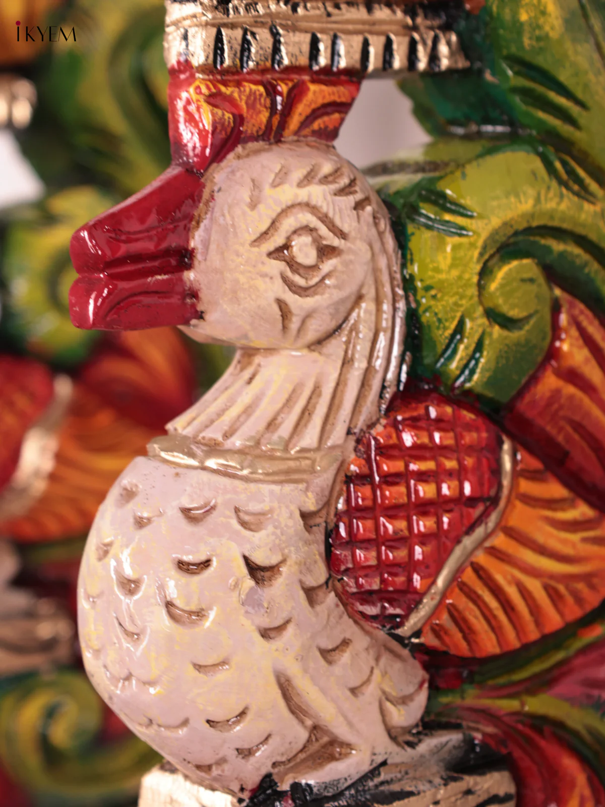 Wooden Hand Carved Painted - Parrot Wall Bracket Set OF - 2 (12×6) - KEB27050 - Image 2