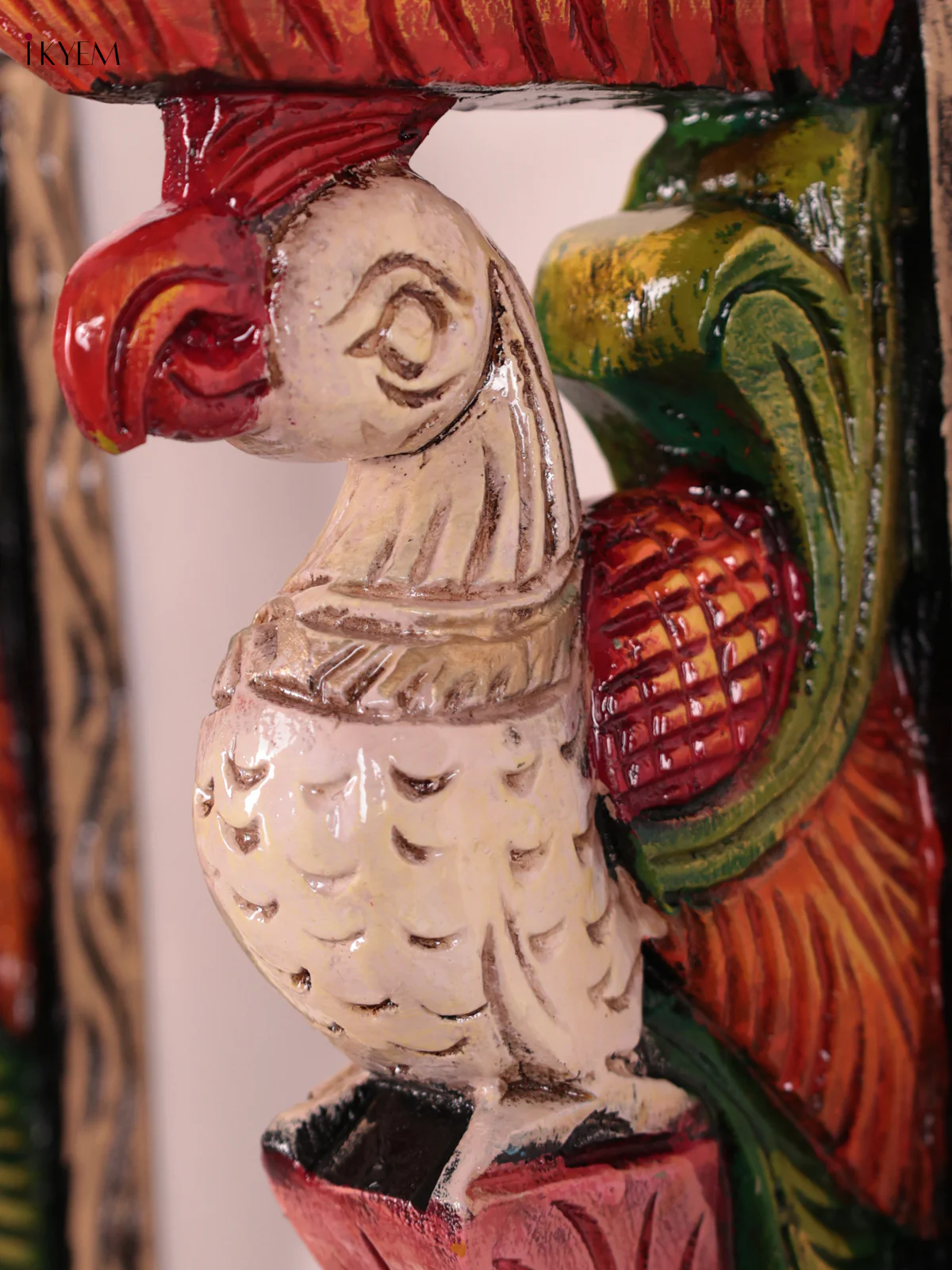 Wooden Hand Carved Painted - Parrot Wall Bracket Set OF - 2 (12×6) - KEB27052 - Image 2