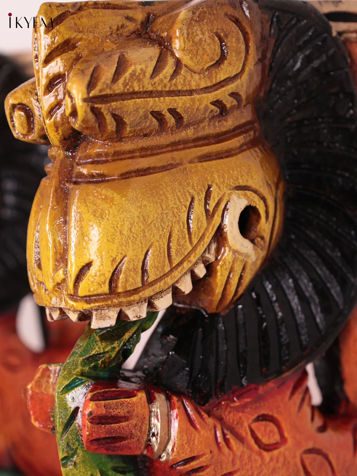 Wooden Hand Carved Painted - Yazhi Wall Bracket Set OF 2 - (12×6) - Image 4