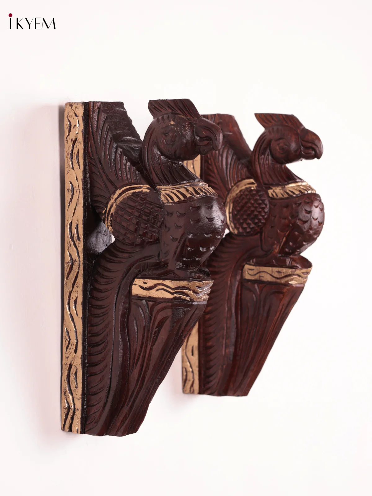Wooden - Parrot Wall Bracket - Set OF 2 - (12×6)