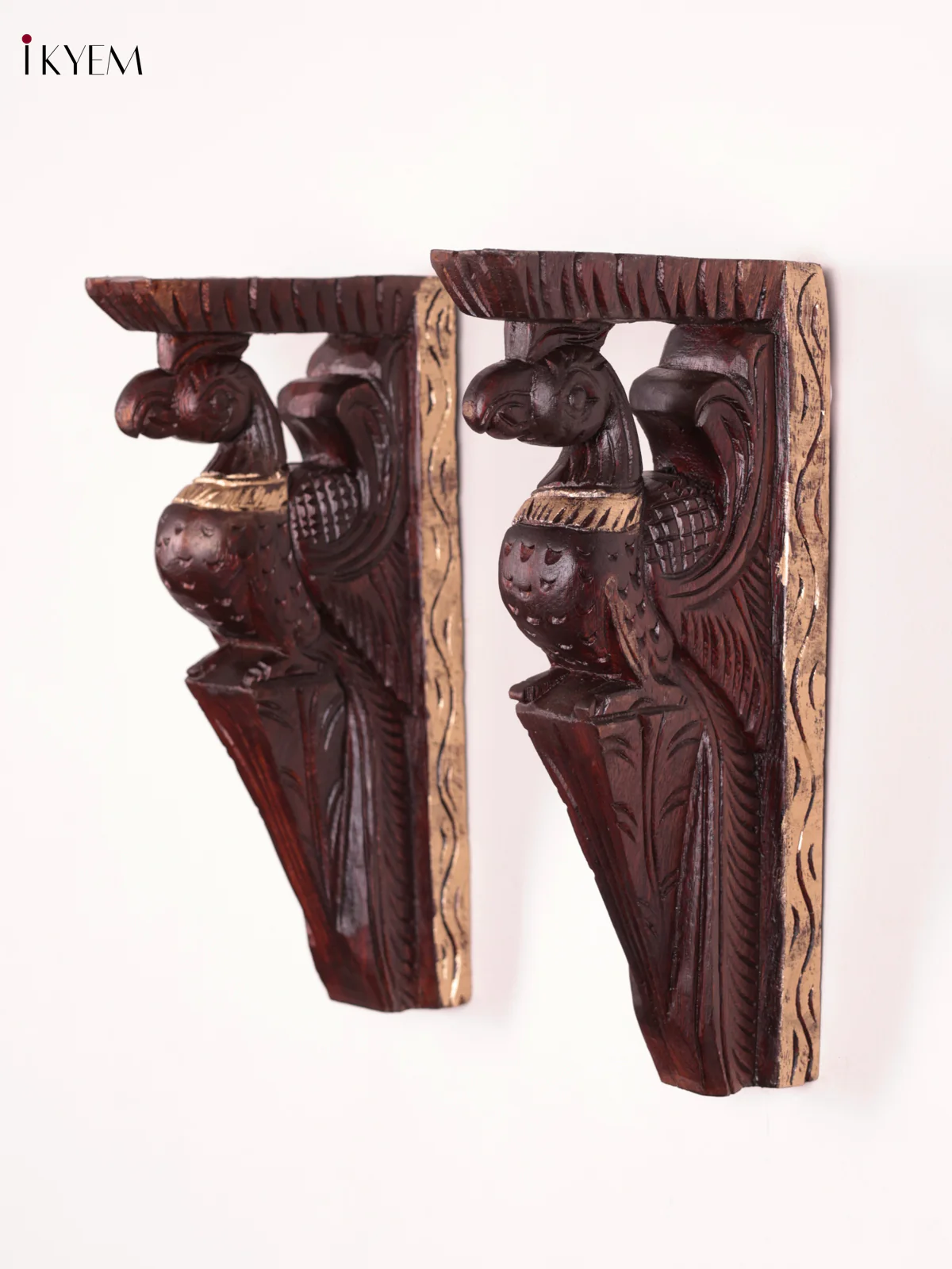 Wooden - Parrot Wall Bracket - Set OF 2 - (12×6) - Image 2
