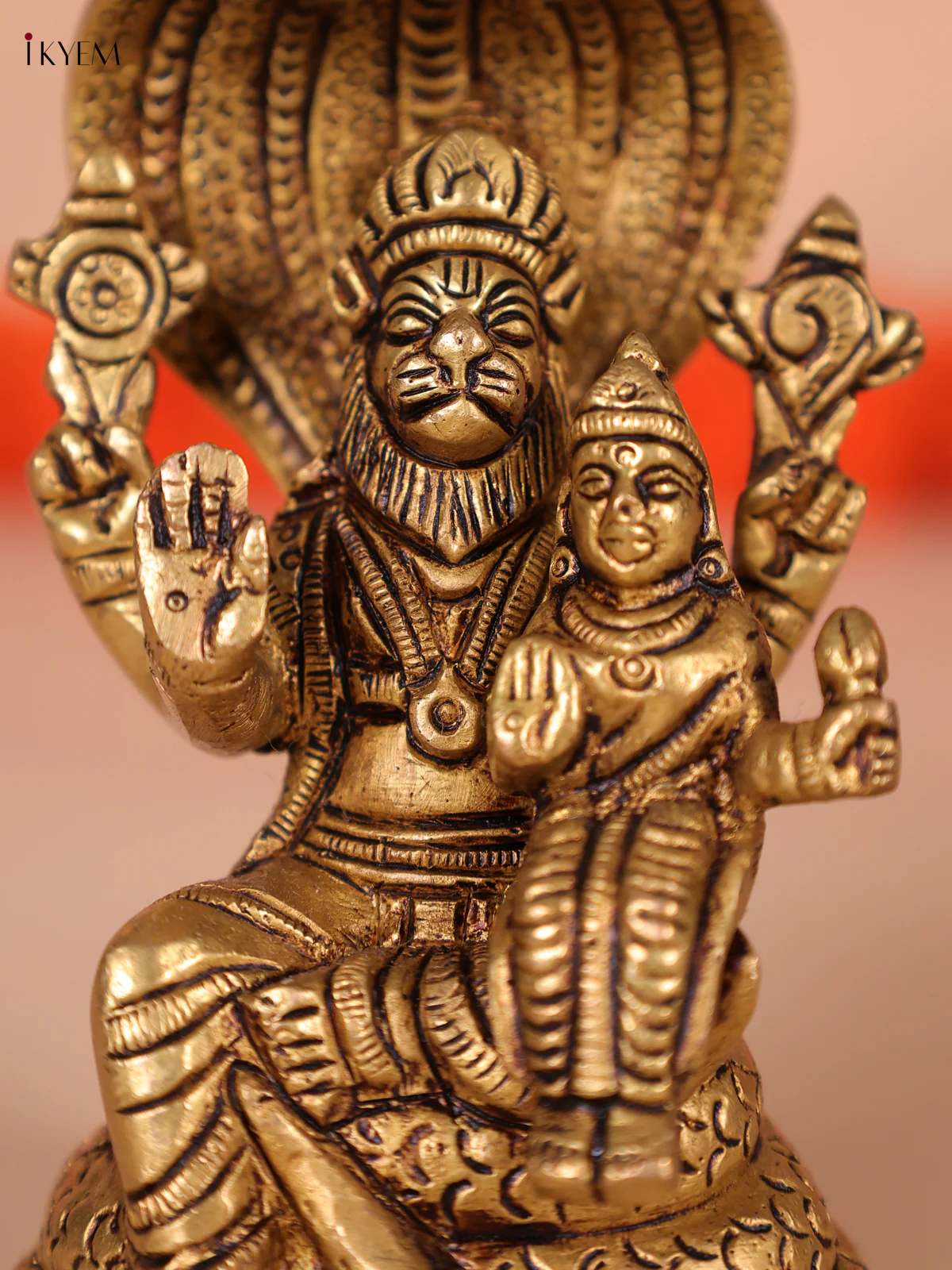 Brass lakshmi Narsiman - Image 3