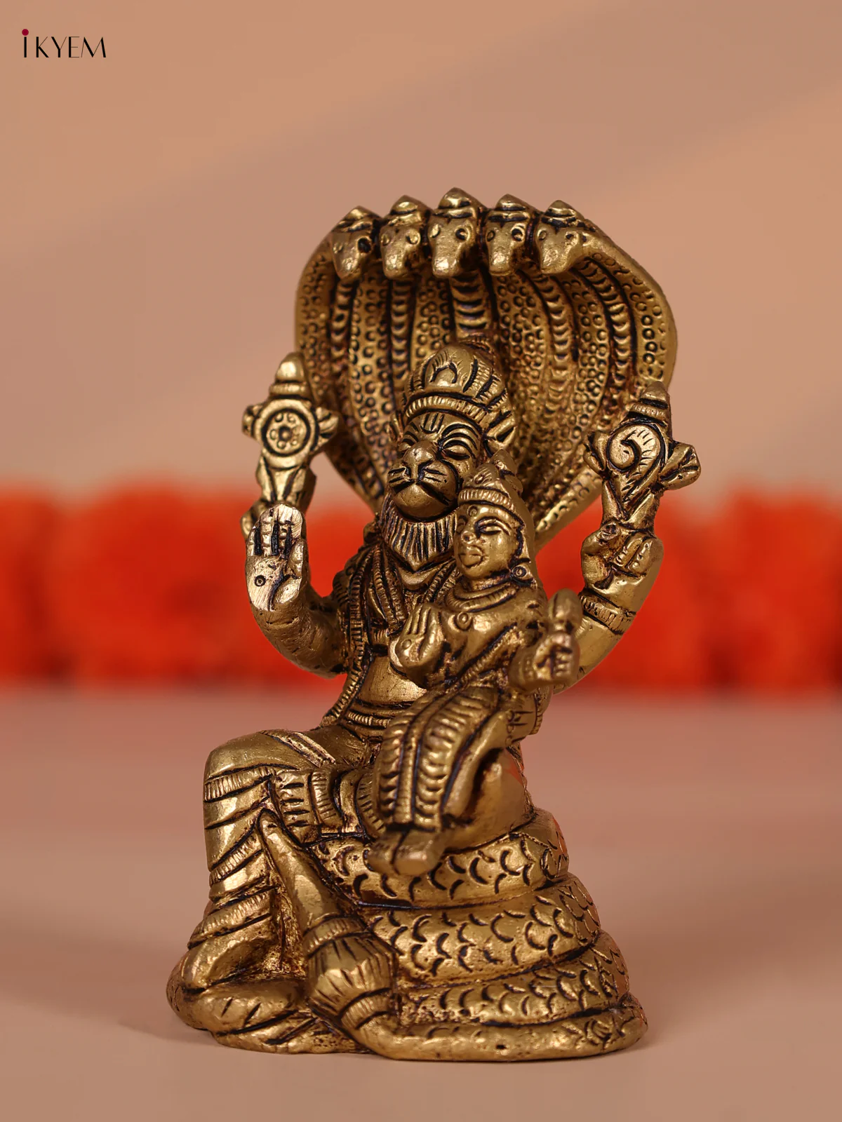 Brass lakshmi Narsiman - Image 4