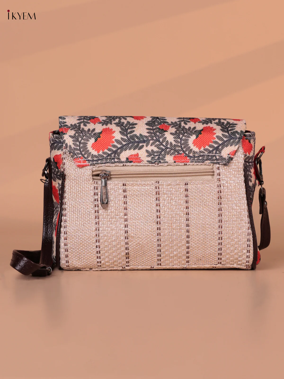 Printed Sling Bag - Cream - Image 2
