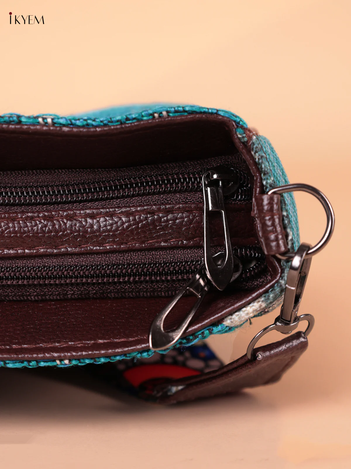 Printed Sling Bag - Sky Blue - Image 3