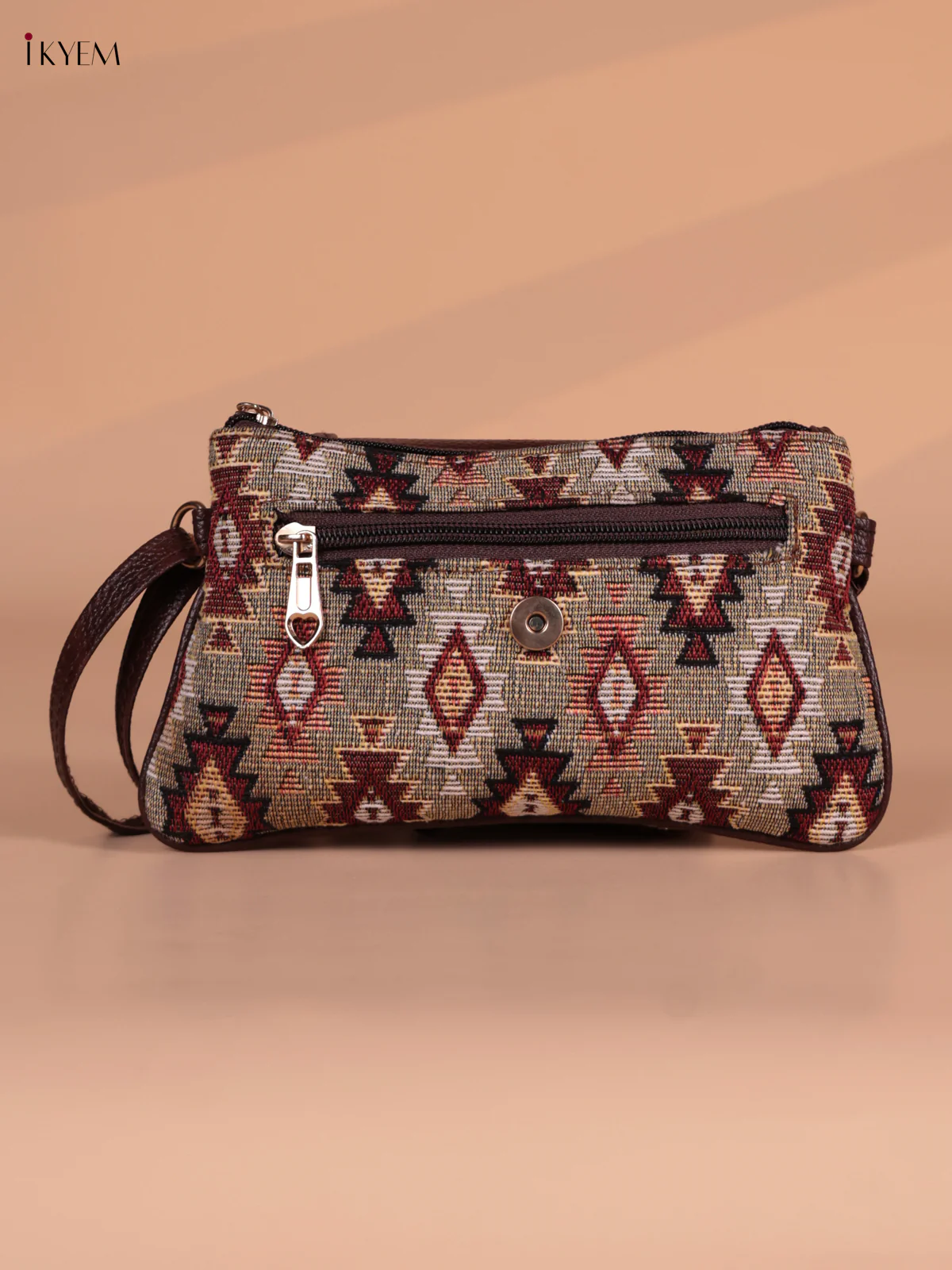 Printed Sling bag - Olive Green - Image 2