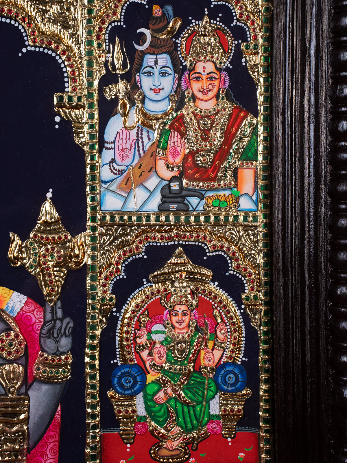 Balaji With 8 Gods Tanjore Painting (41x29) - KEC14001 - Image 3