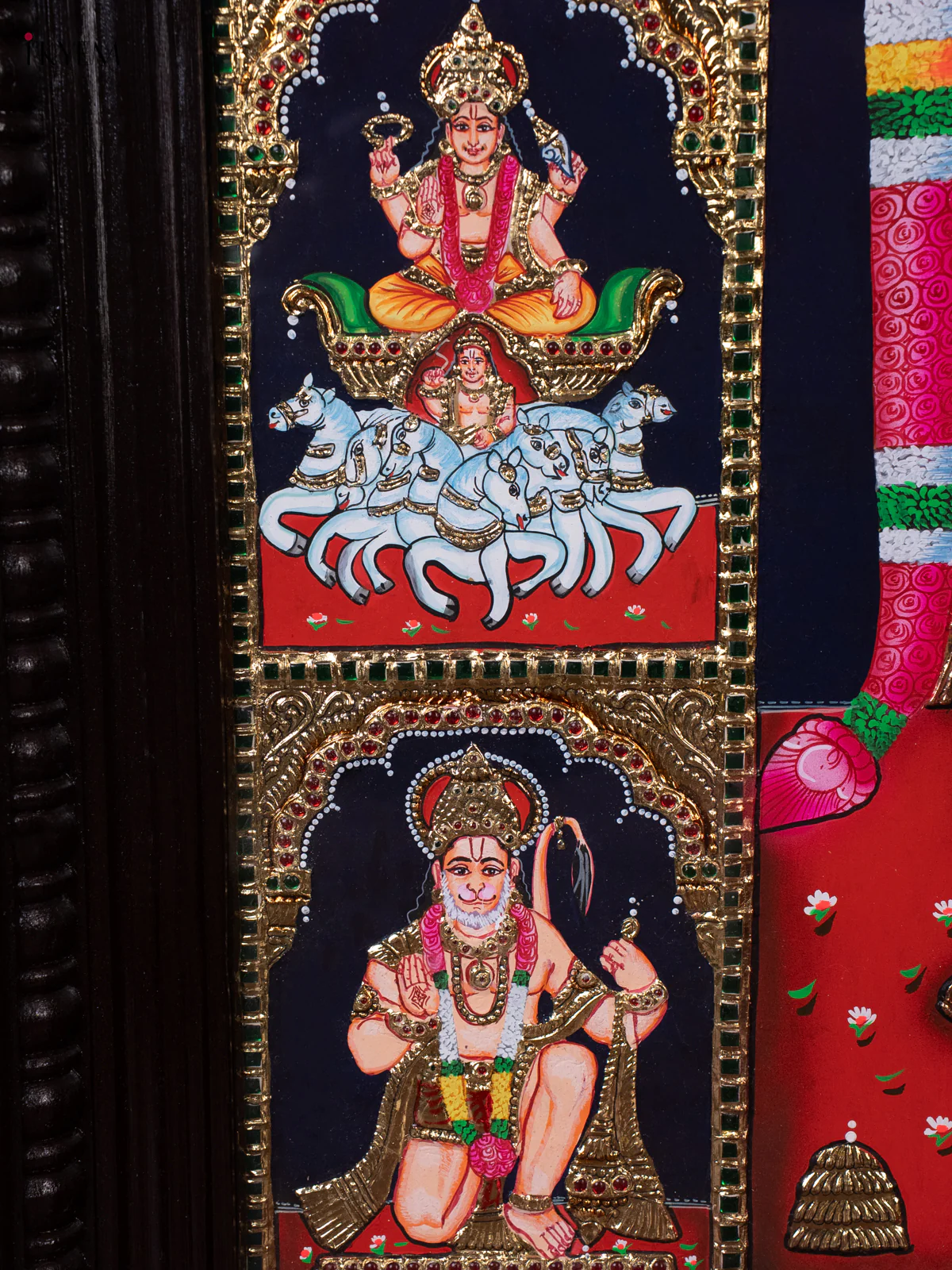 Balaji With 8 Gods Tanjore Painting (41x29) - KEC14001 - Image 5