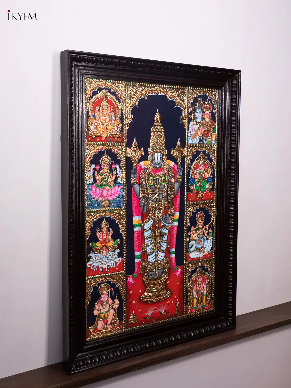 Balaji With 8 Gods Tanjore Painting (41x29) - KEC14001 - Image 7