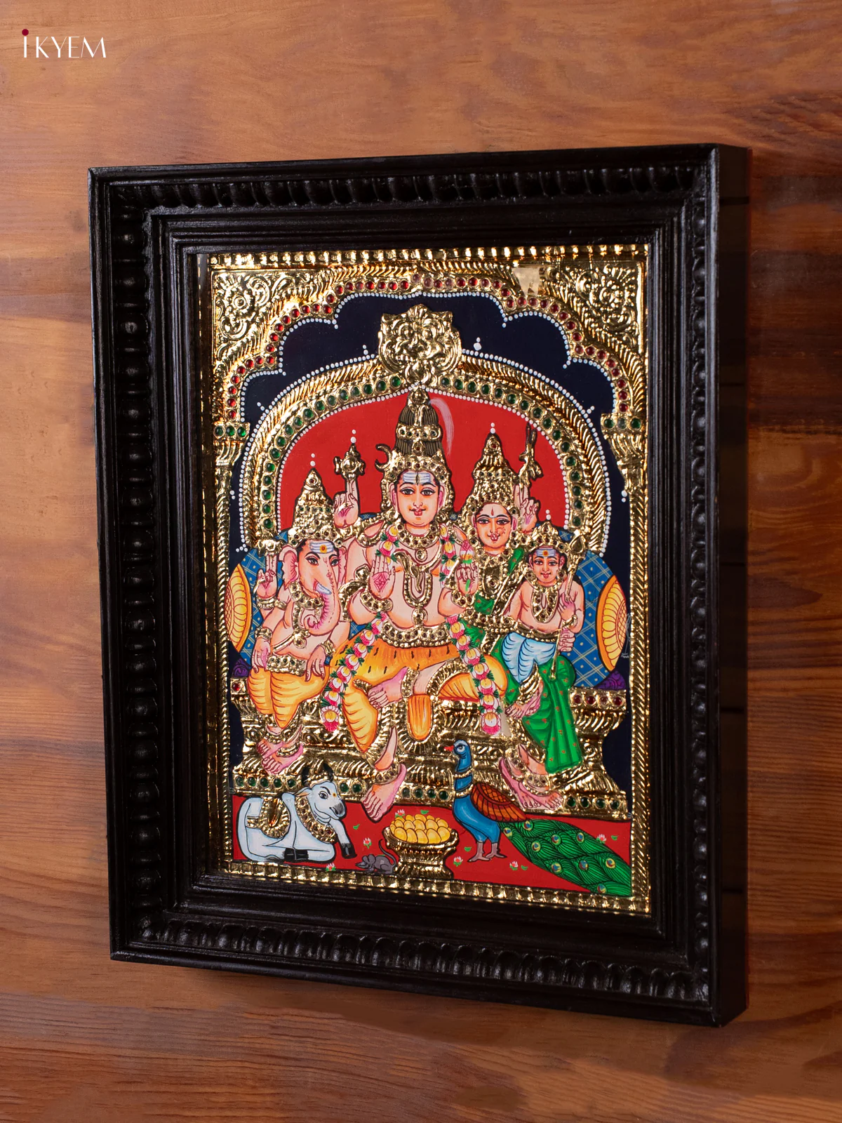 Sivan Family Tanjore Painting (18x15) - KEC14002 - Image 2