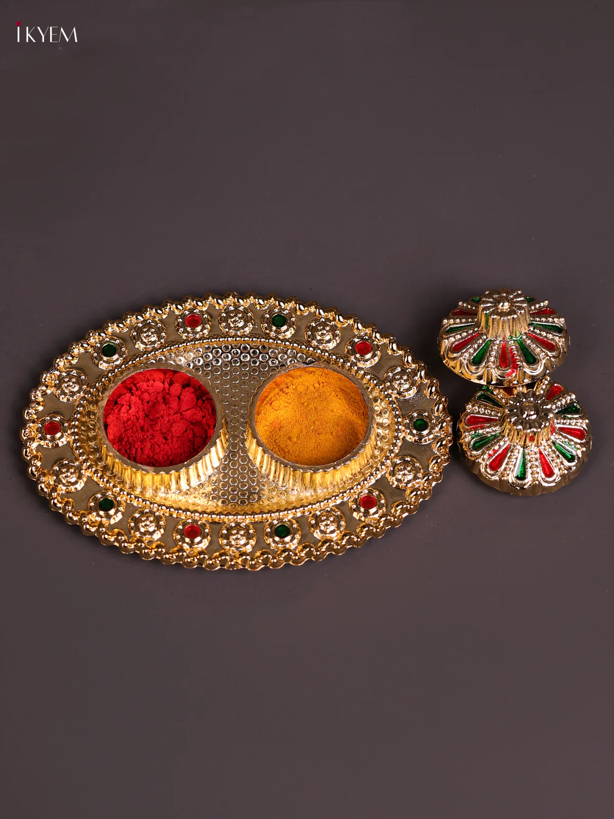 Meenakari Haldi Kumkum Holder-KEC20014 - Image 2