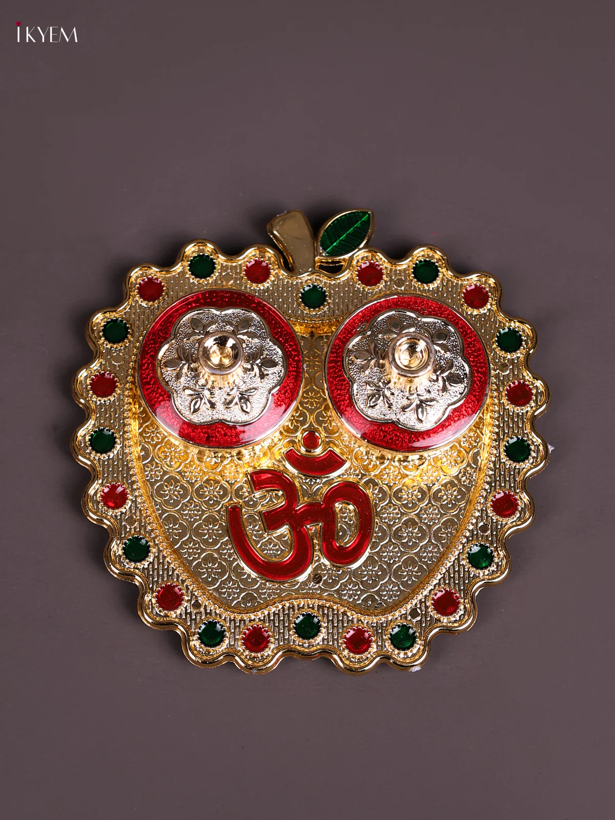 Meenakari Haldi Kumkum Holder - Apple Design-KEC20023