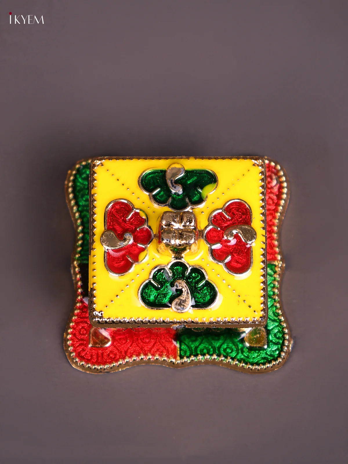 Meenakari Haldi Kumkum Holder-KEC20029