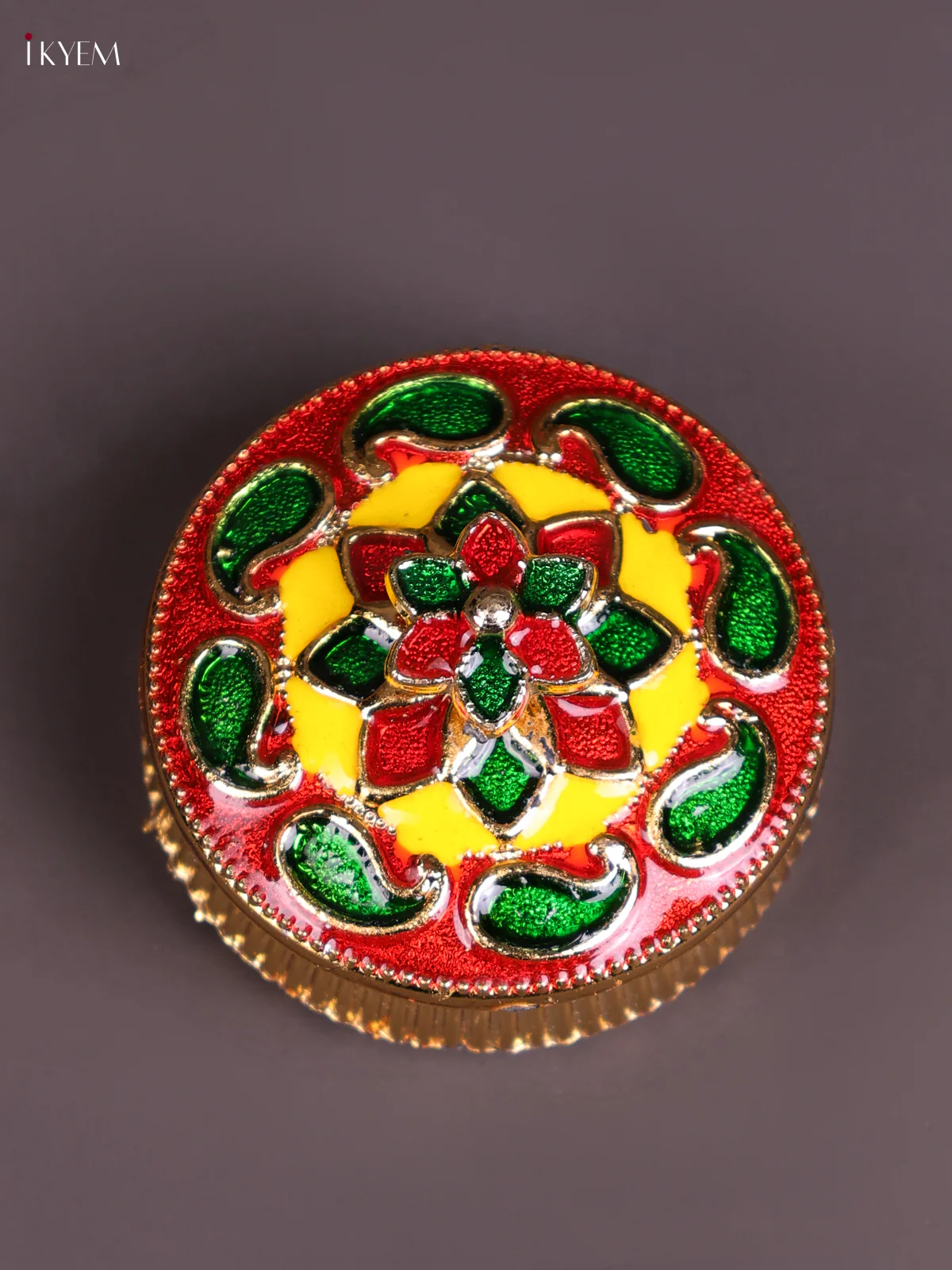 Meenakari Haldi Kumkum Holder-KEC20038
