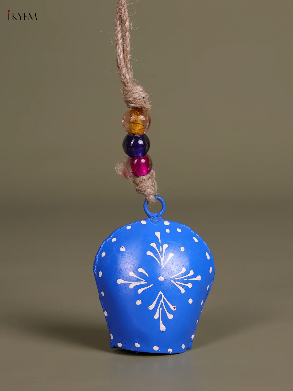 Metal Handpainted Cow bell - Blue-KEC26012