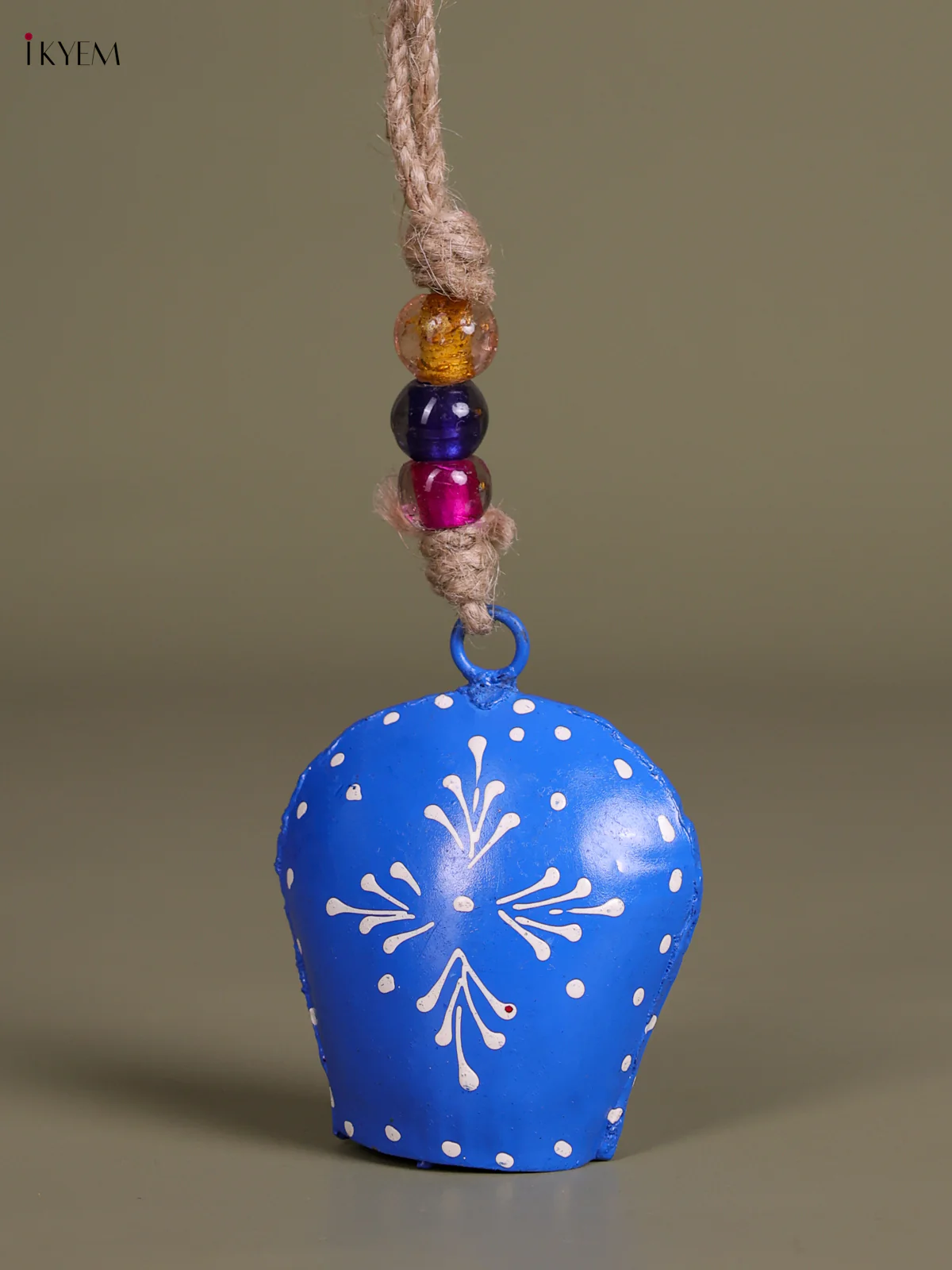 Metal Handpainted Cow bell - Blue-KEC26012 - Image 2