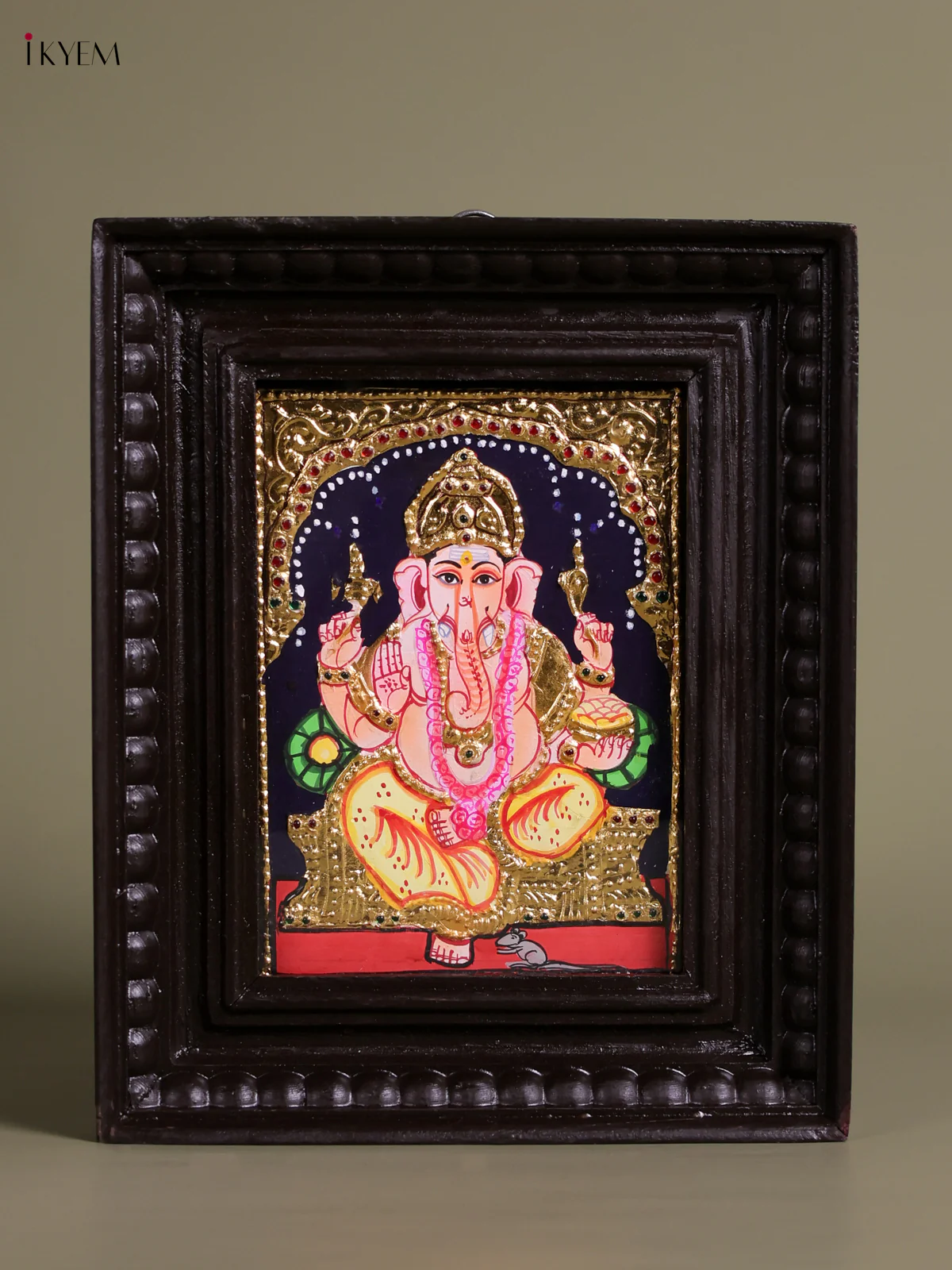Ganesha Tanjore painting (10*8)-KEC26034