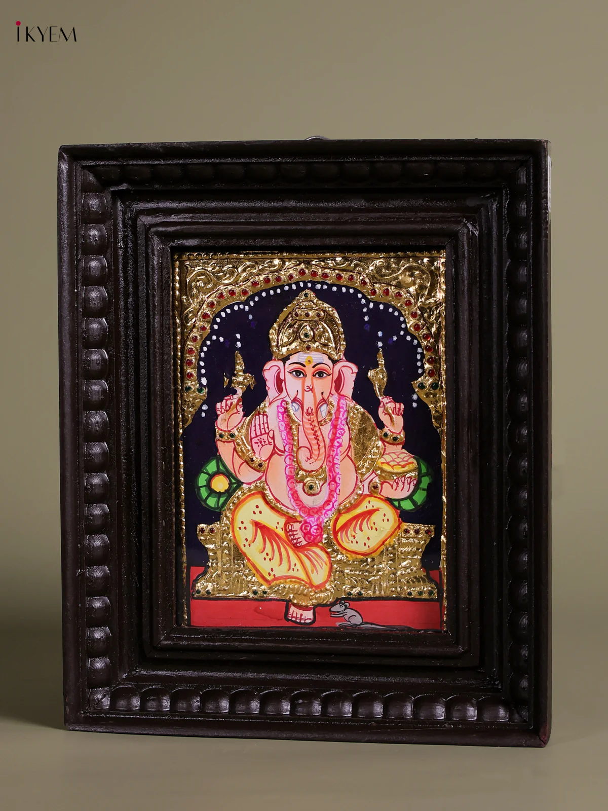 Ganesha Tanjore painting (10*8)-KEC26034 - Image 2