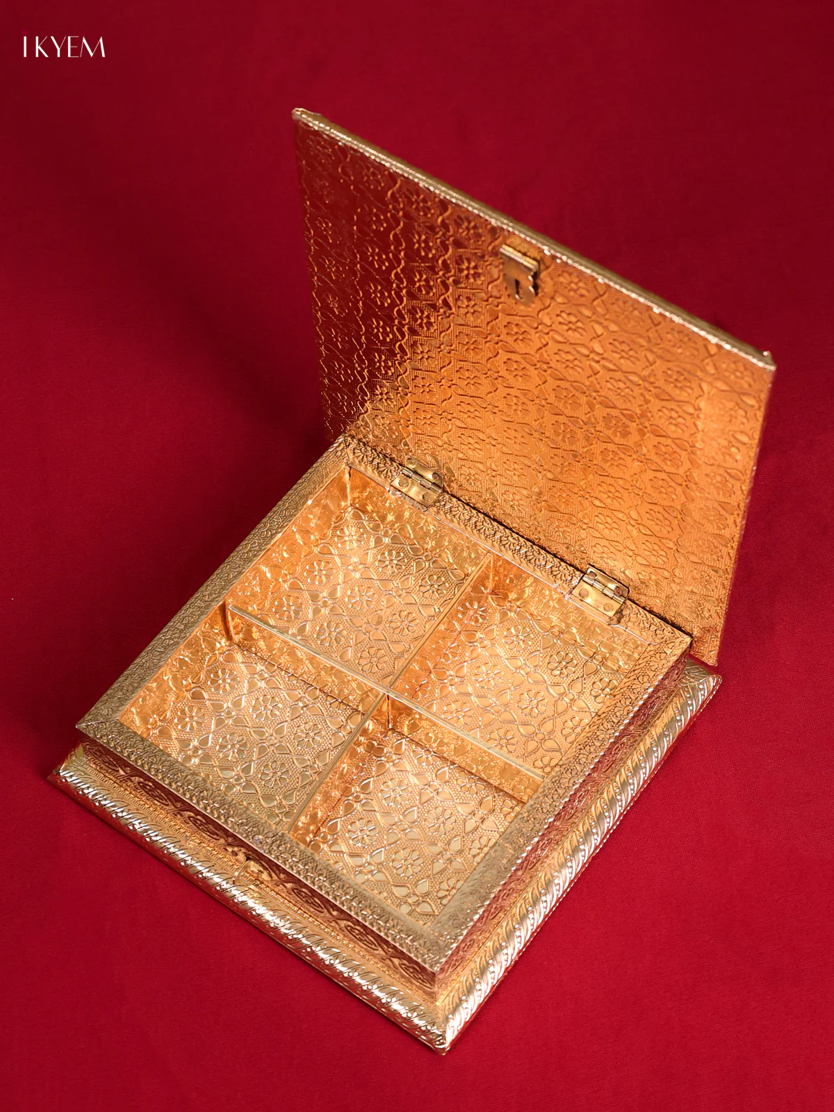 Wooden Dry Fruit Box Elephant Design - (8x8)-KED09016 - Image 3