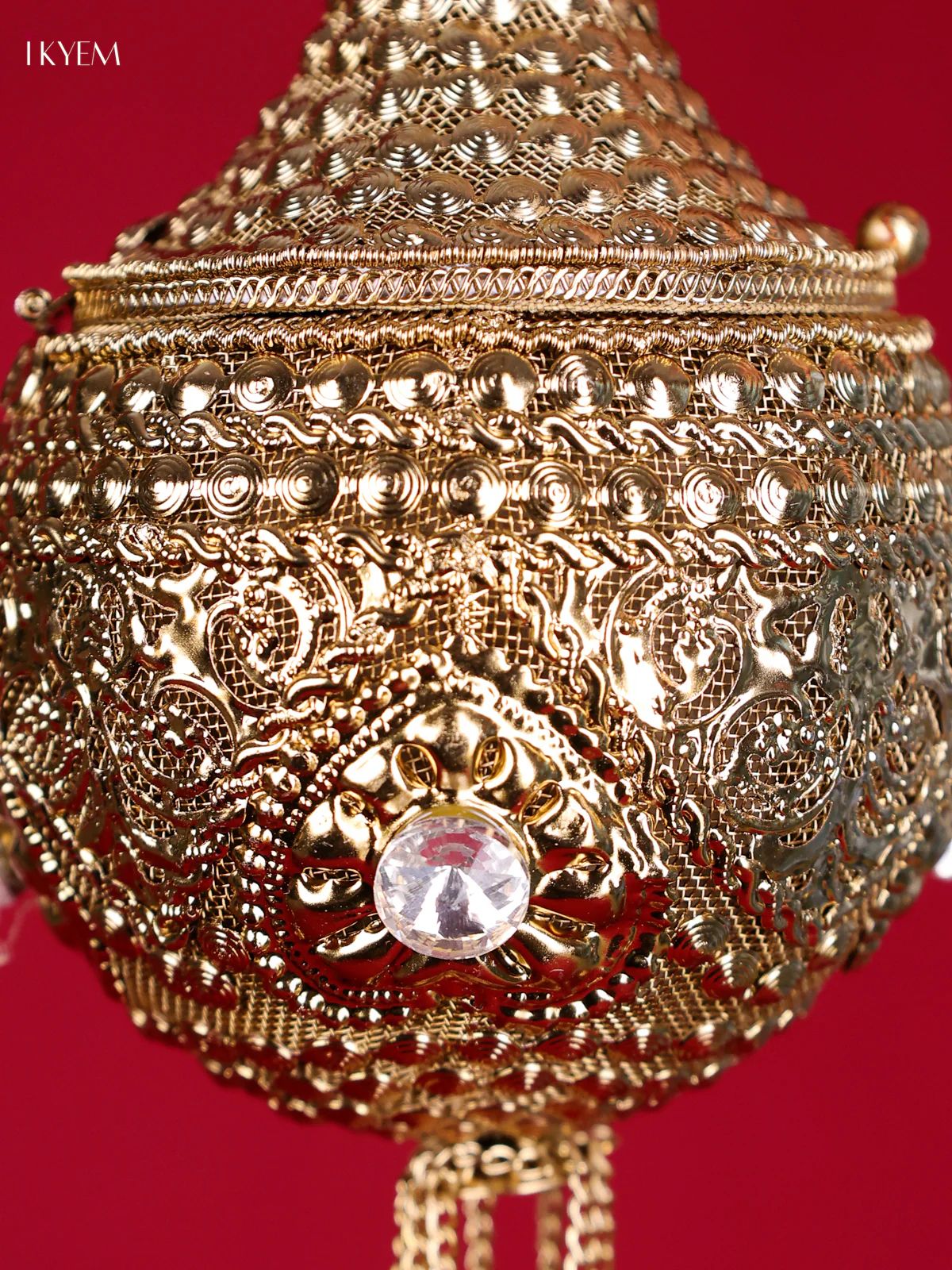 Metal Gold plated Potli HandBag-KED09022 - Image 2