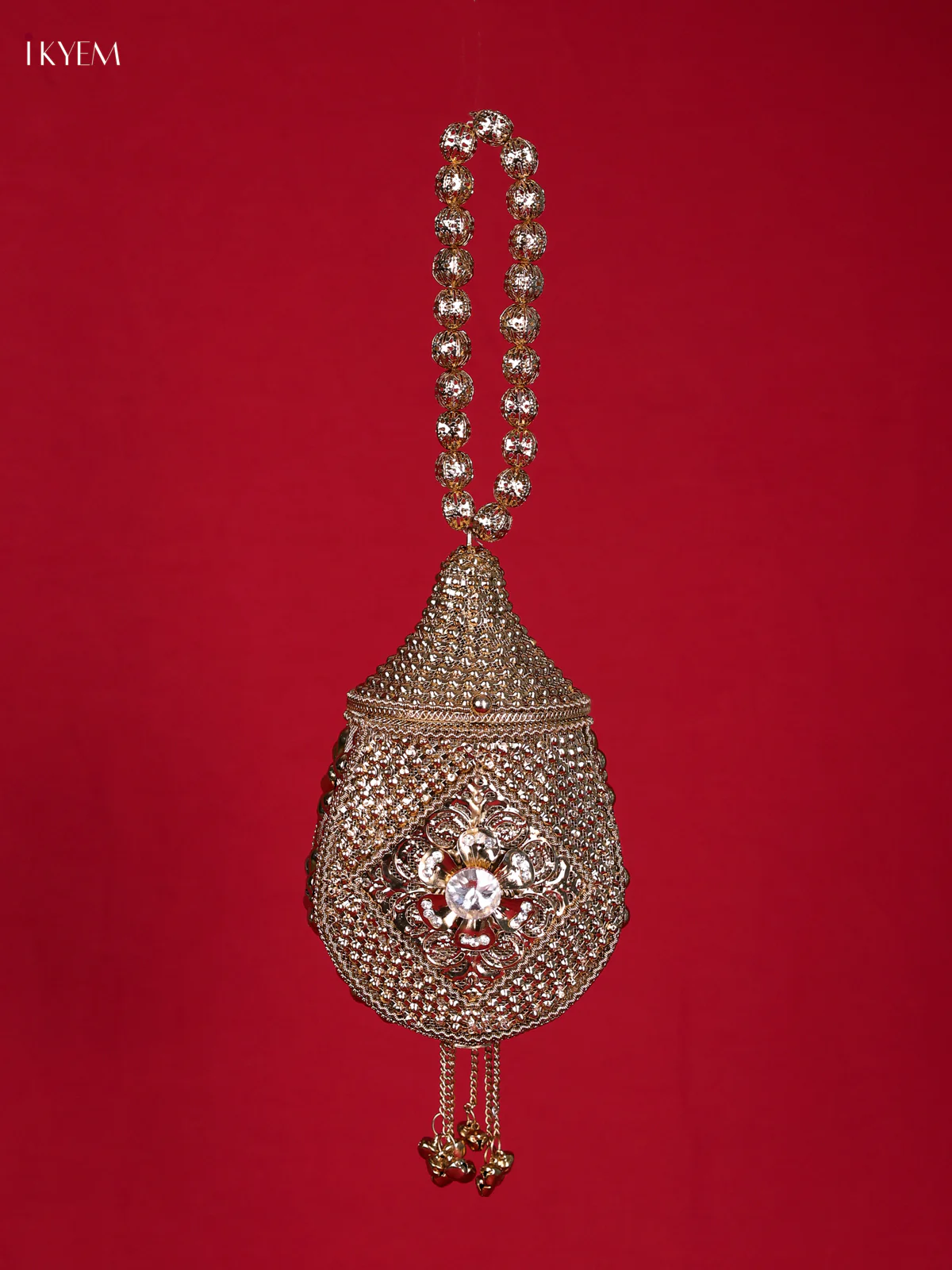 Metal Gold plated Potli HandBag-KED09023