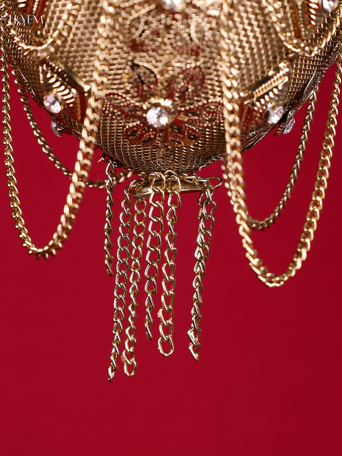 Metal Gold plated Potli HandBag-KED09025 - Image 4