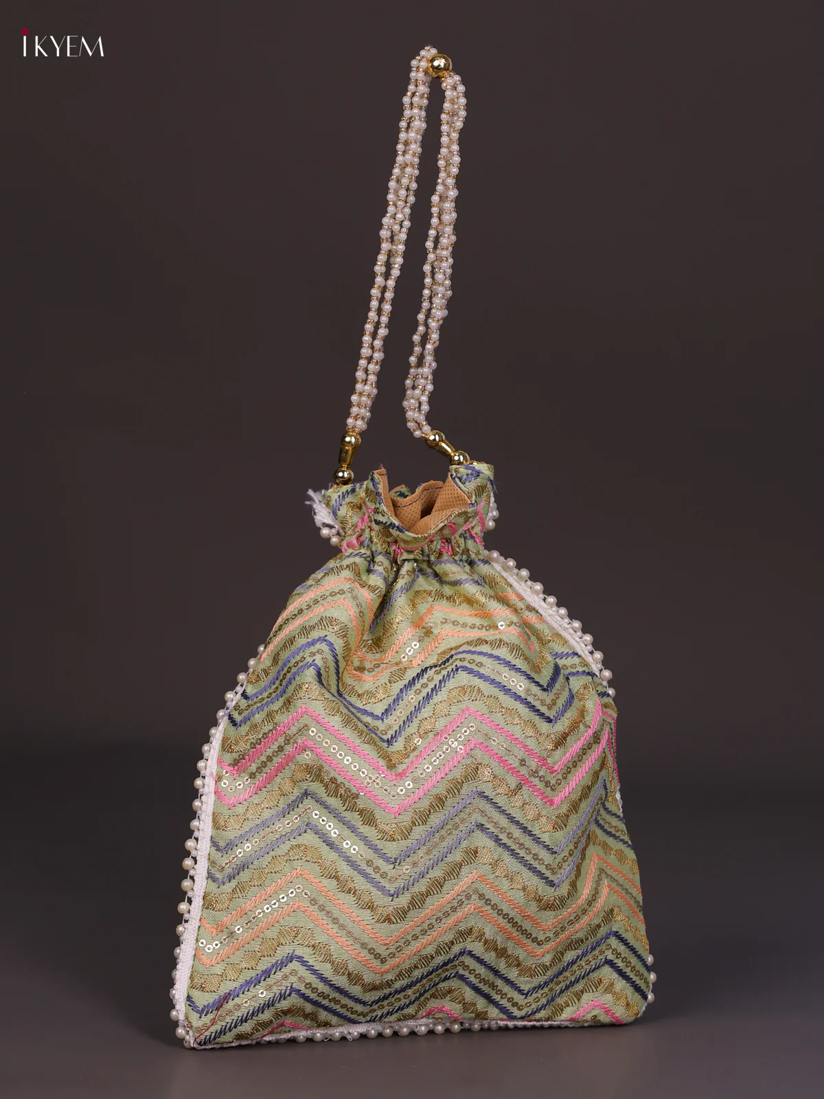 Premium heavy Potli Bag - Pista Green-KED11001 - Image 2