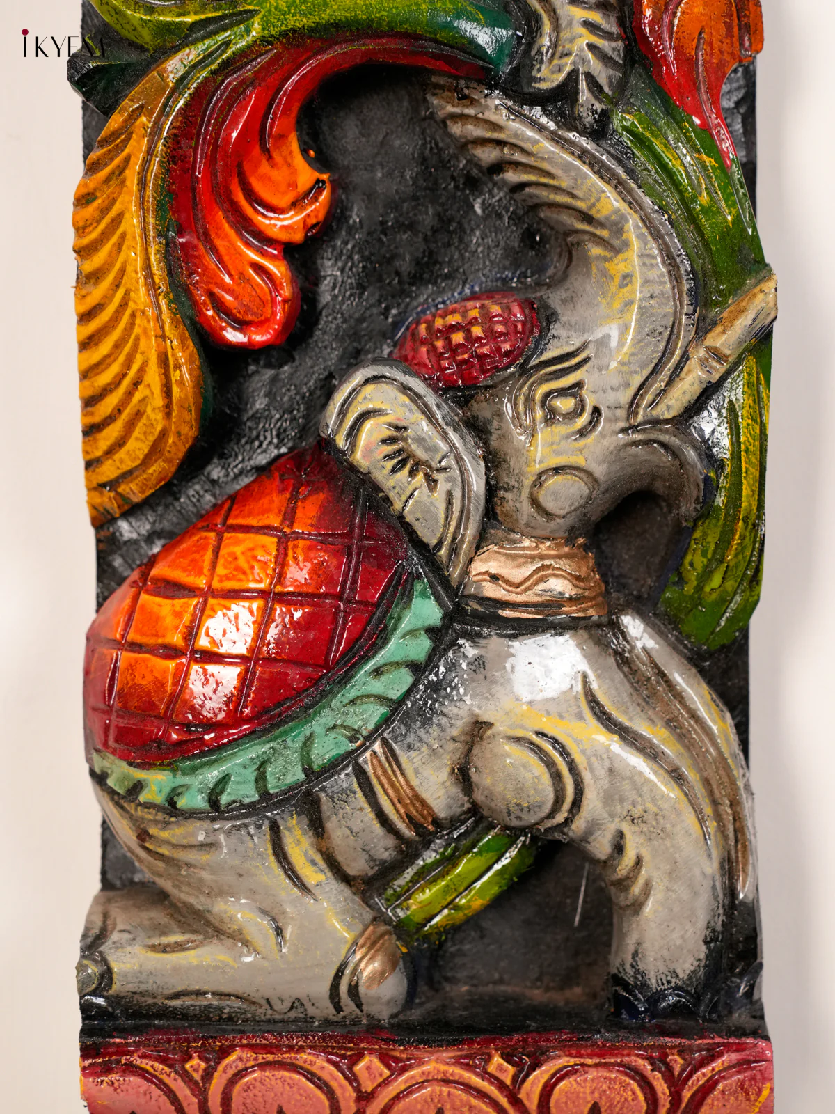 Wooden handpainted Peacock Vertical Set of 2-KED13004 - Image 3