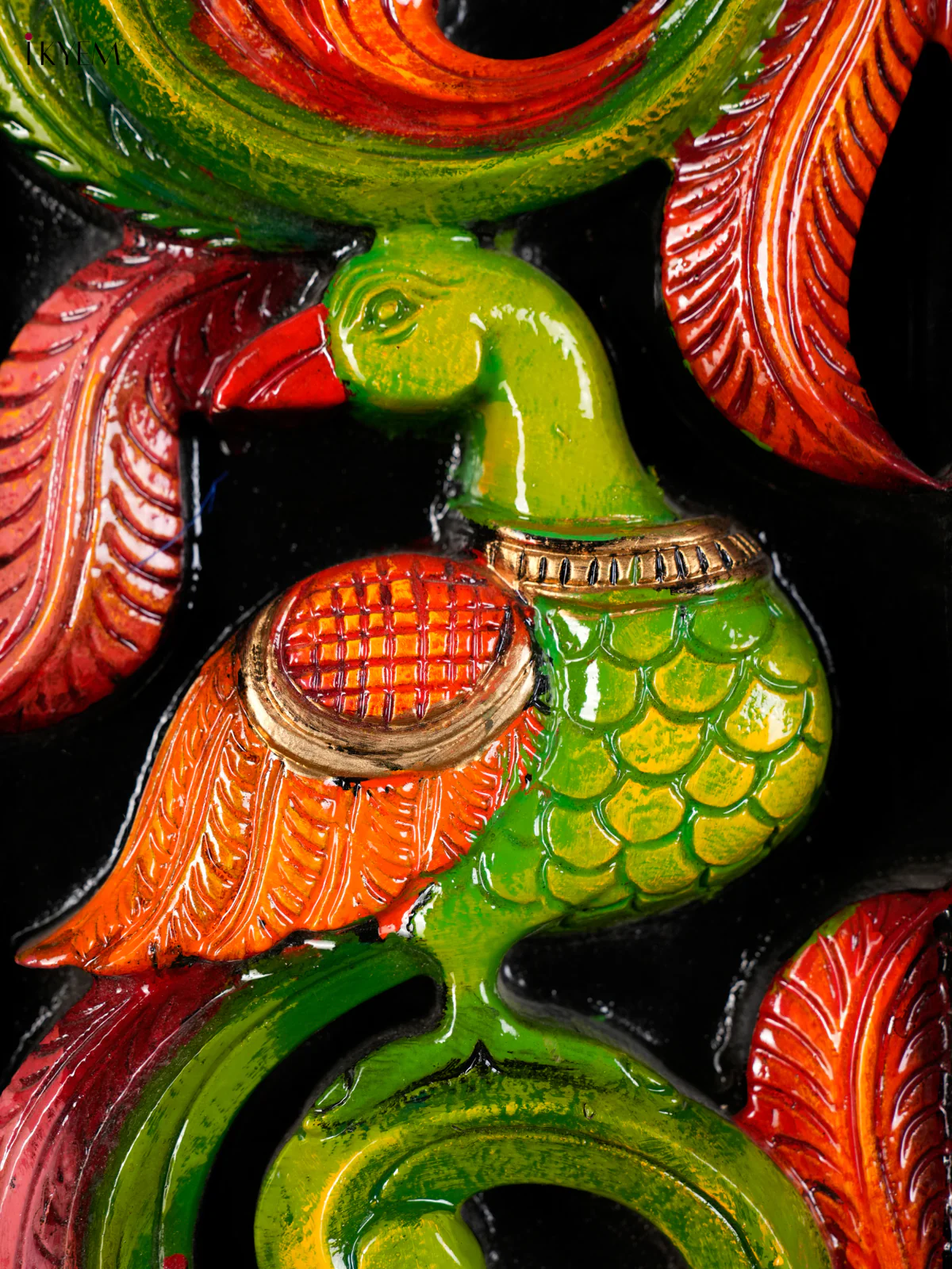 Wooden Handpainted Parrot Vertical Set of 2-KED13026 - Image 3
