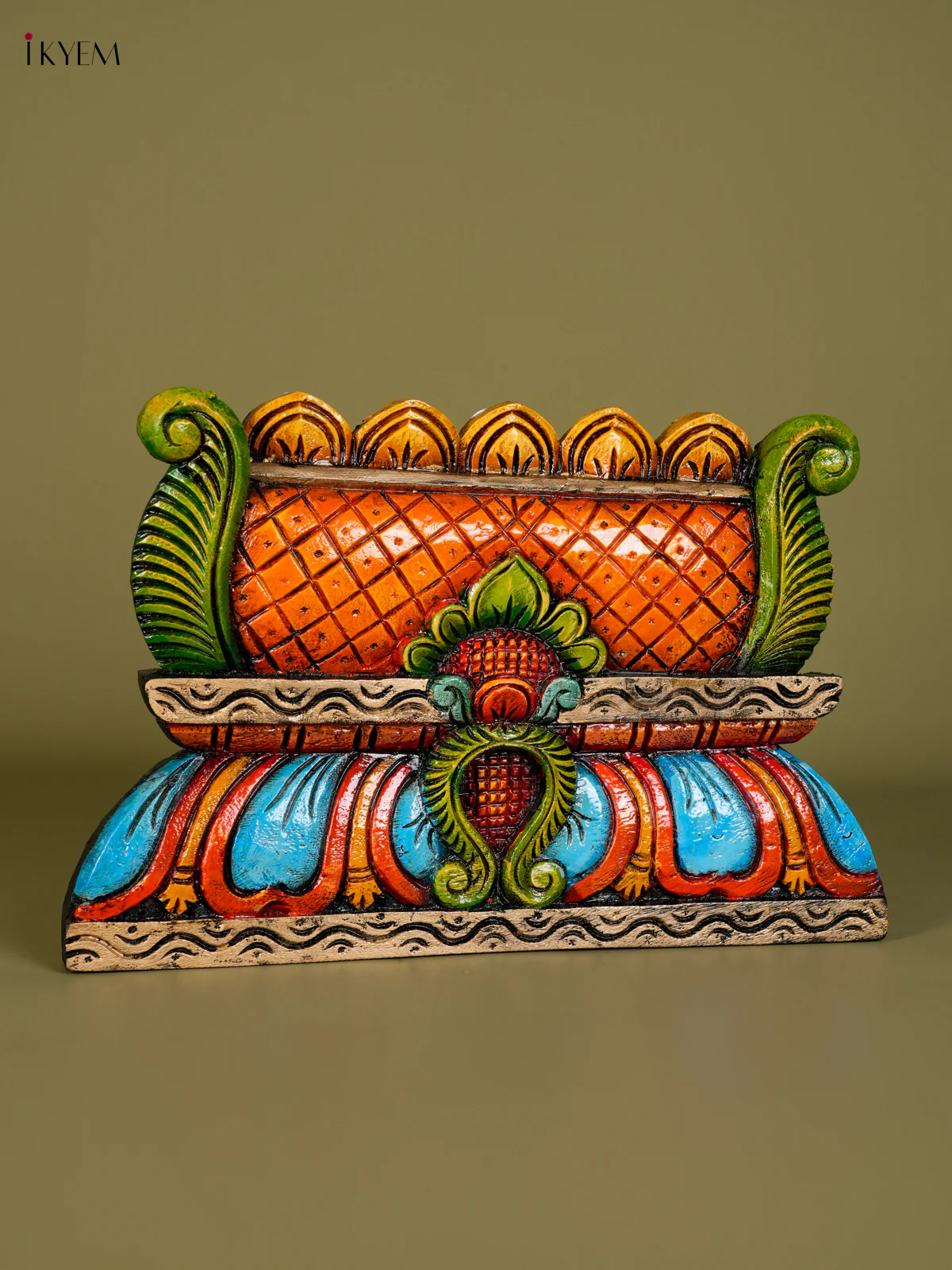 Wooden Handpainted Gopuram-KED13028 - Image 2