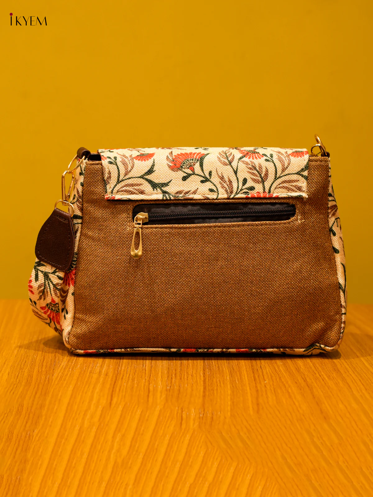 Printed Sling Bag - Peach - Image 2