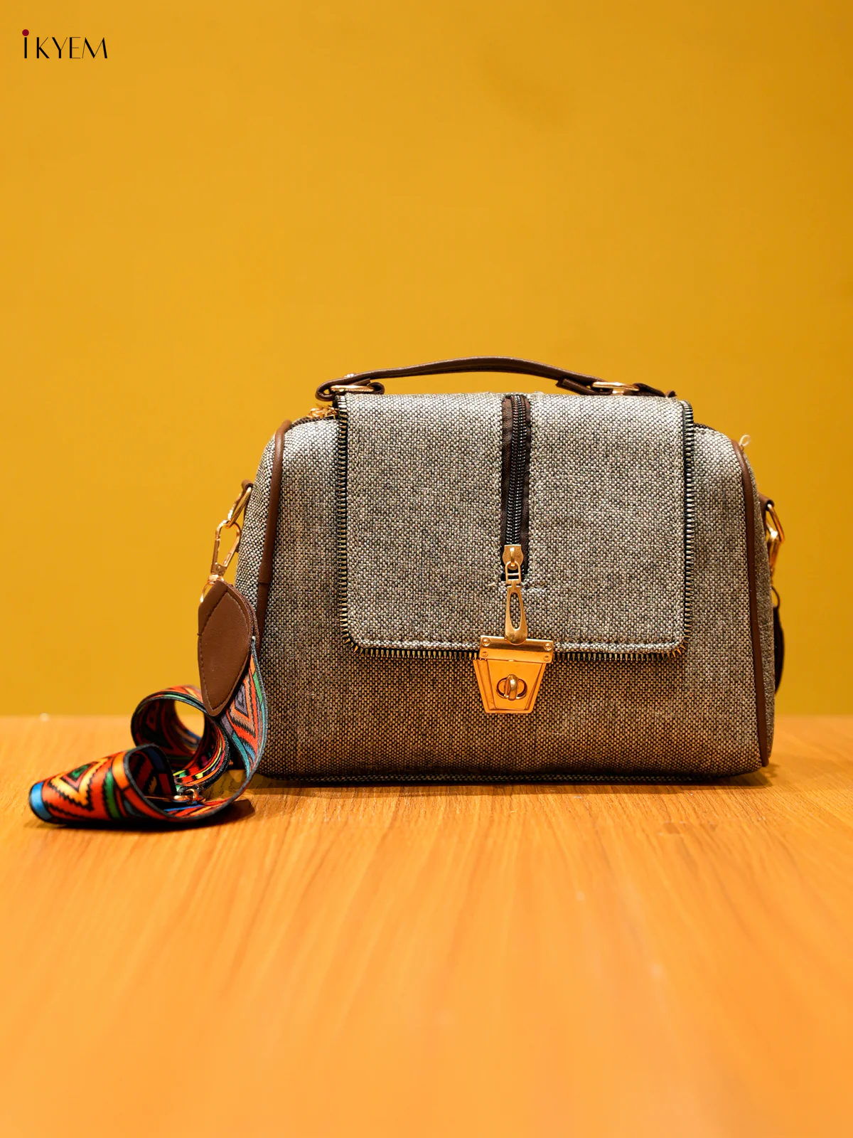 Printed Sling Bag - Ash