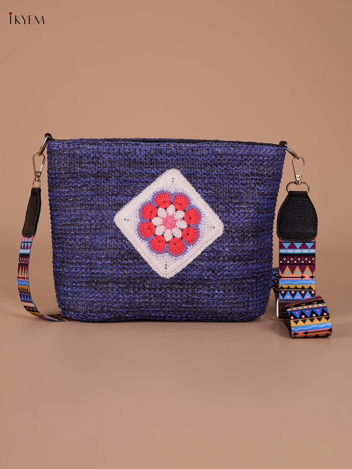 Printed Sling Bag - Blue