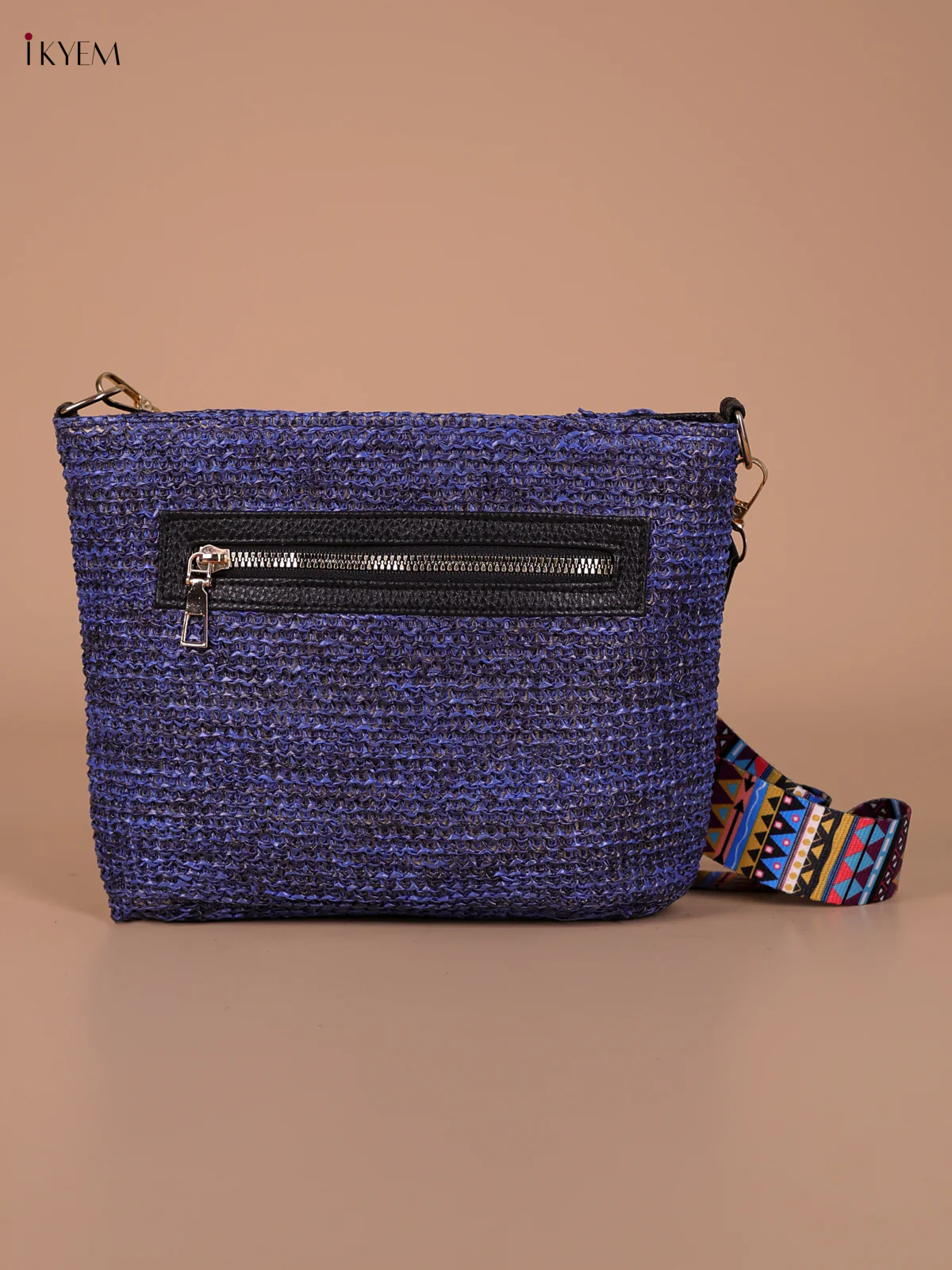 Printed Sling Bag - Blue - Image 2