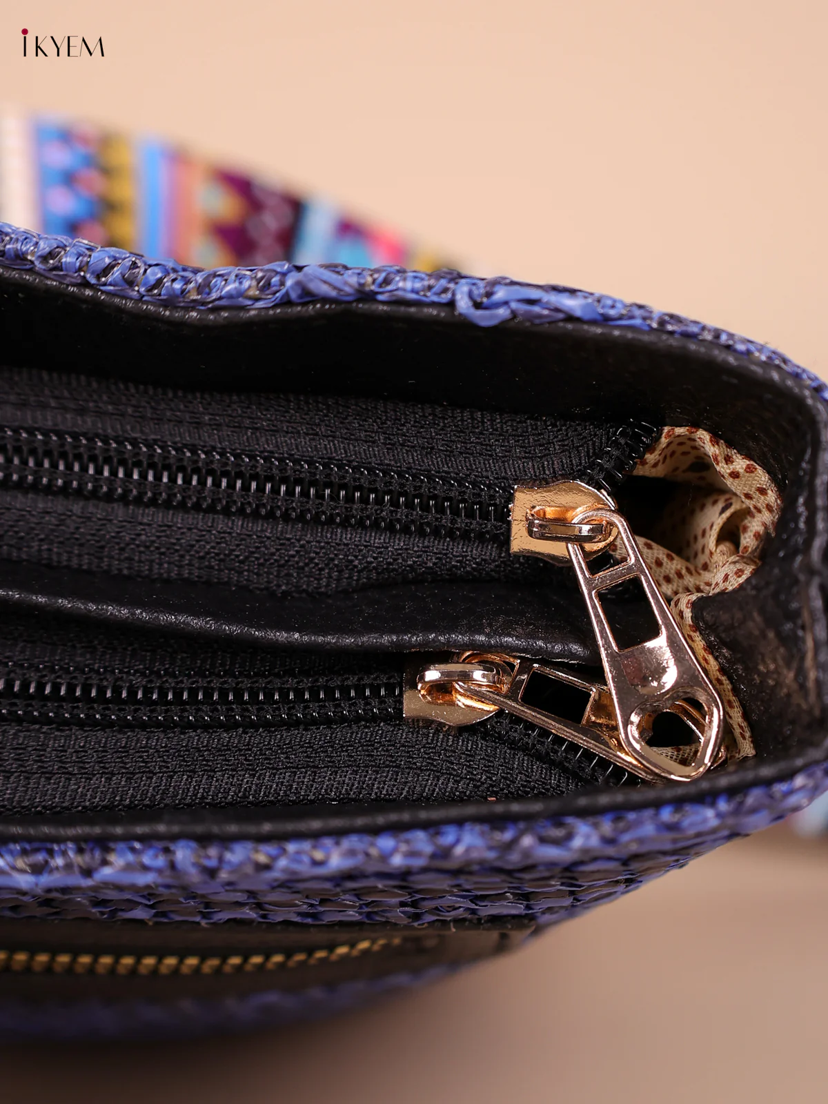 Printed Sling Bag - Blue - Image 3