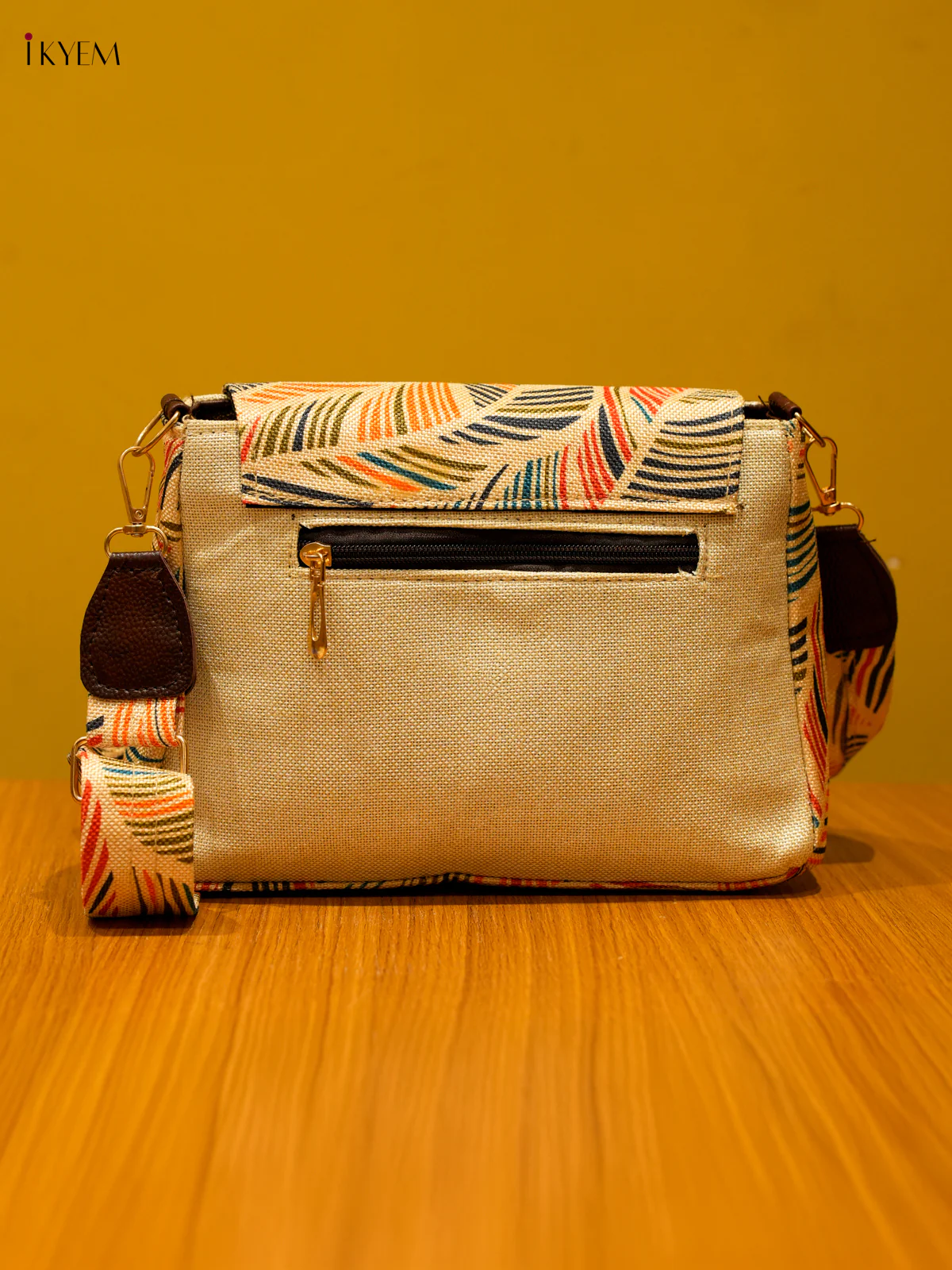 Printed Sling Bag - Peach - Image 2