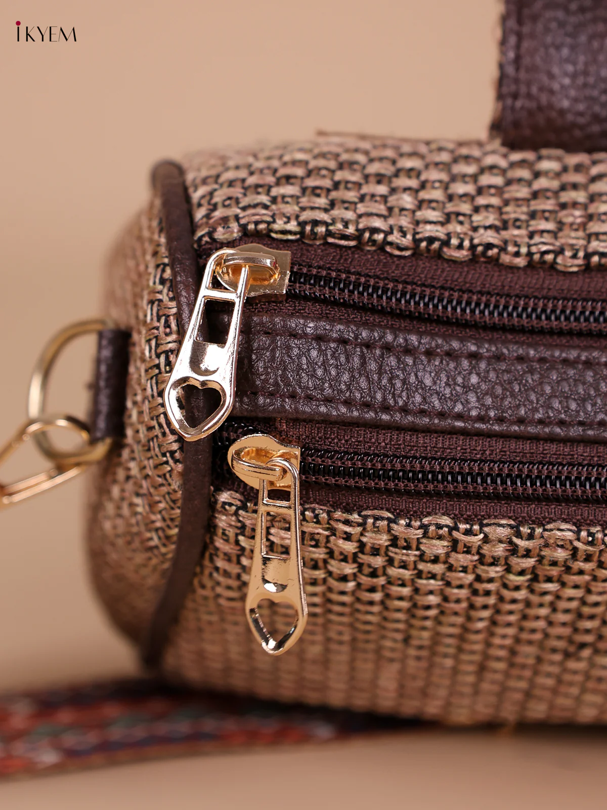 Printed Sling Bag -Brown & Blue - Image 3