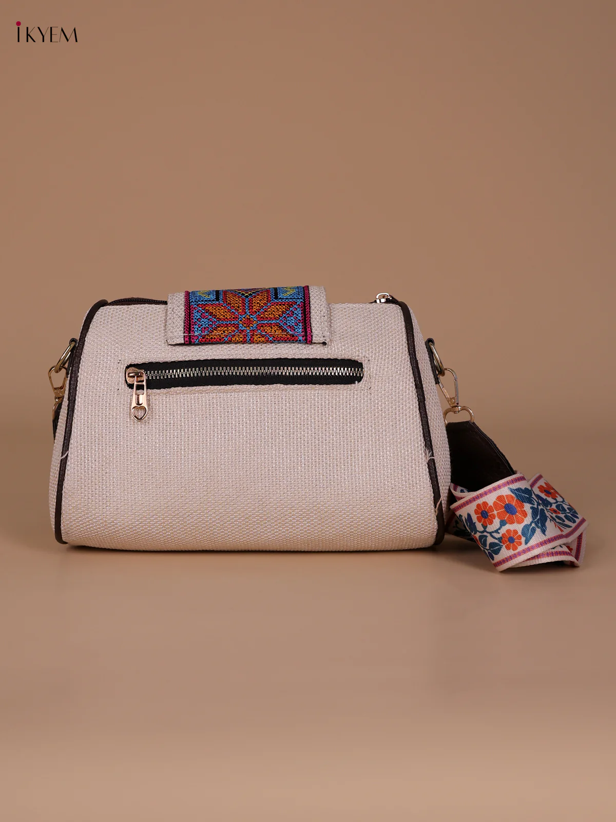 Printed Sling Bag -Cream - Image 2