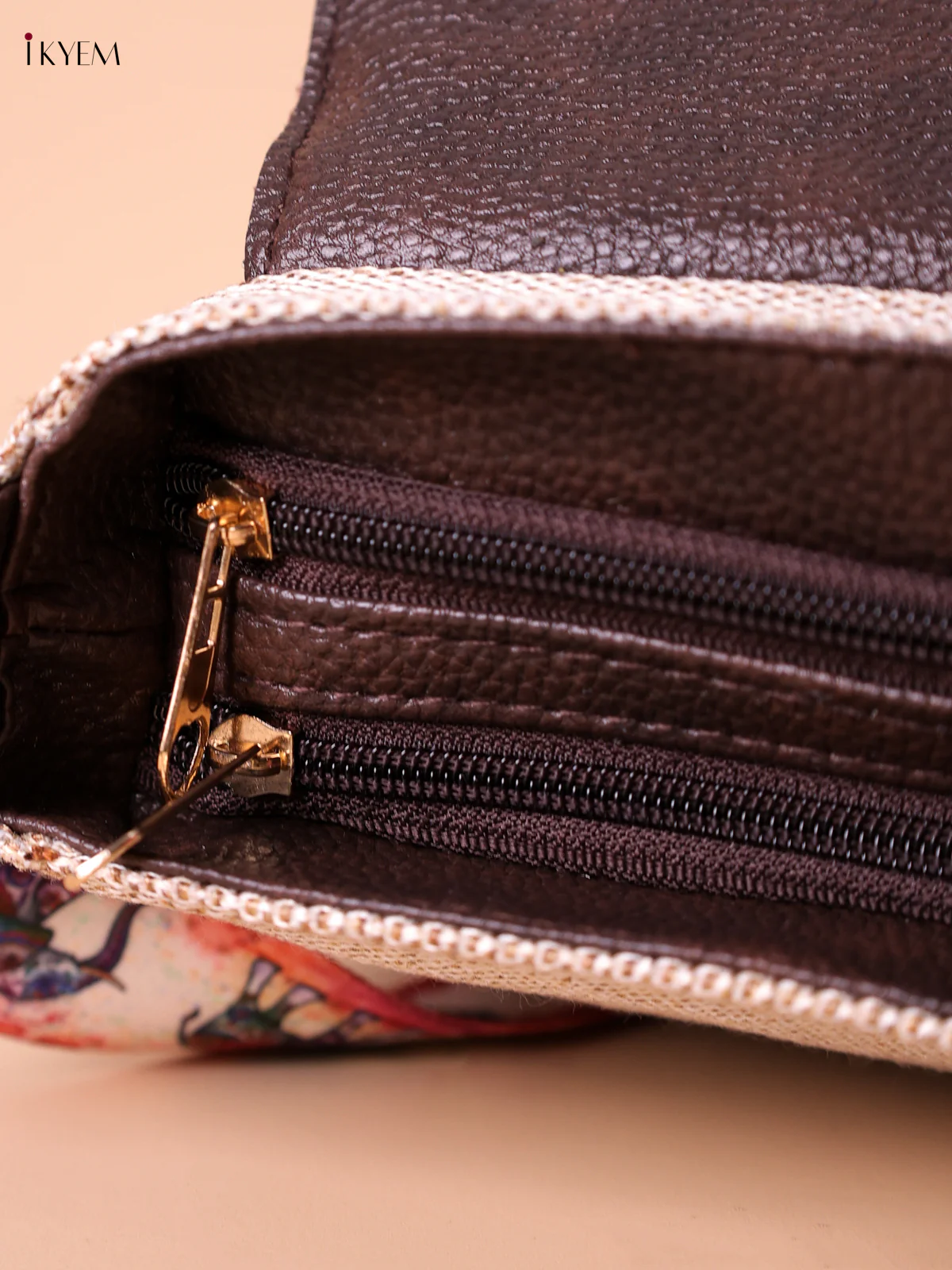 Printed Sling Bag -Peach - Image 3