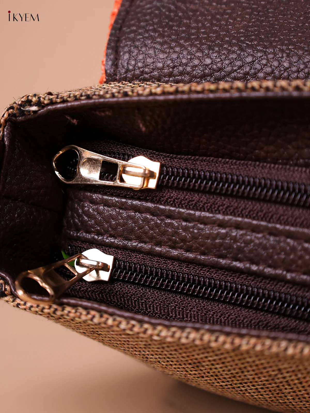 Printed Sling Bag -Brown & Green - Image 3